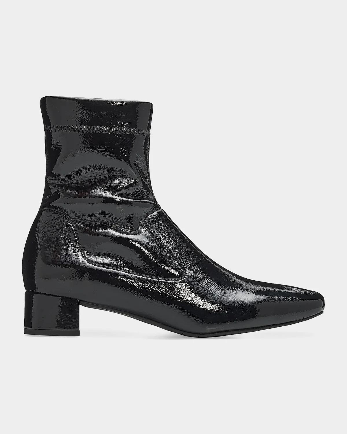 Pedro Garcia Encina 30MM Coated-Leather Ankle Boots