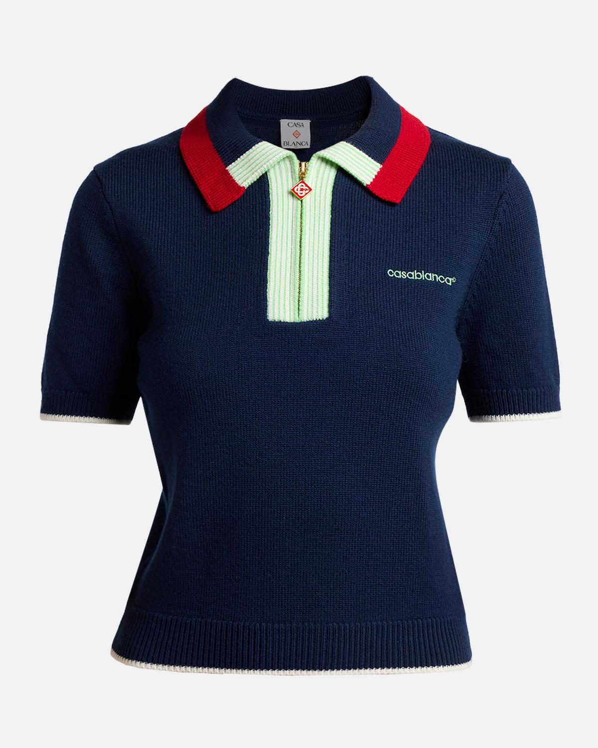 Casablanca Merino Wool Polo Shirt