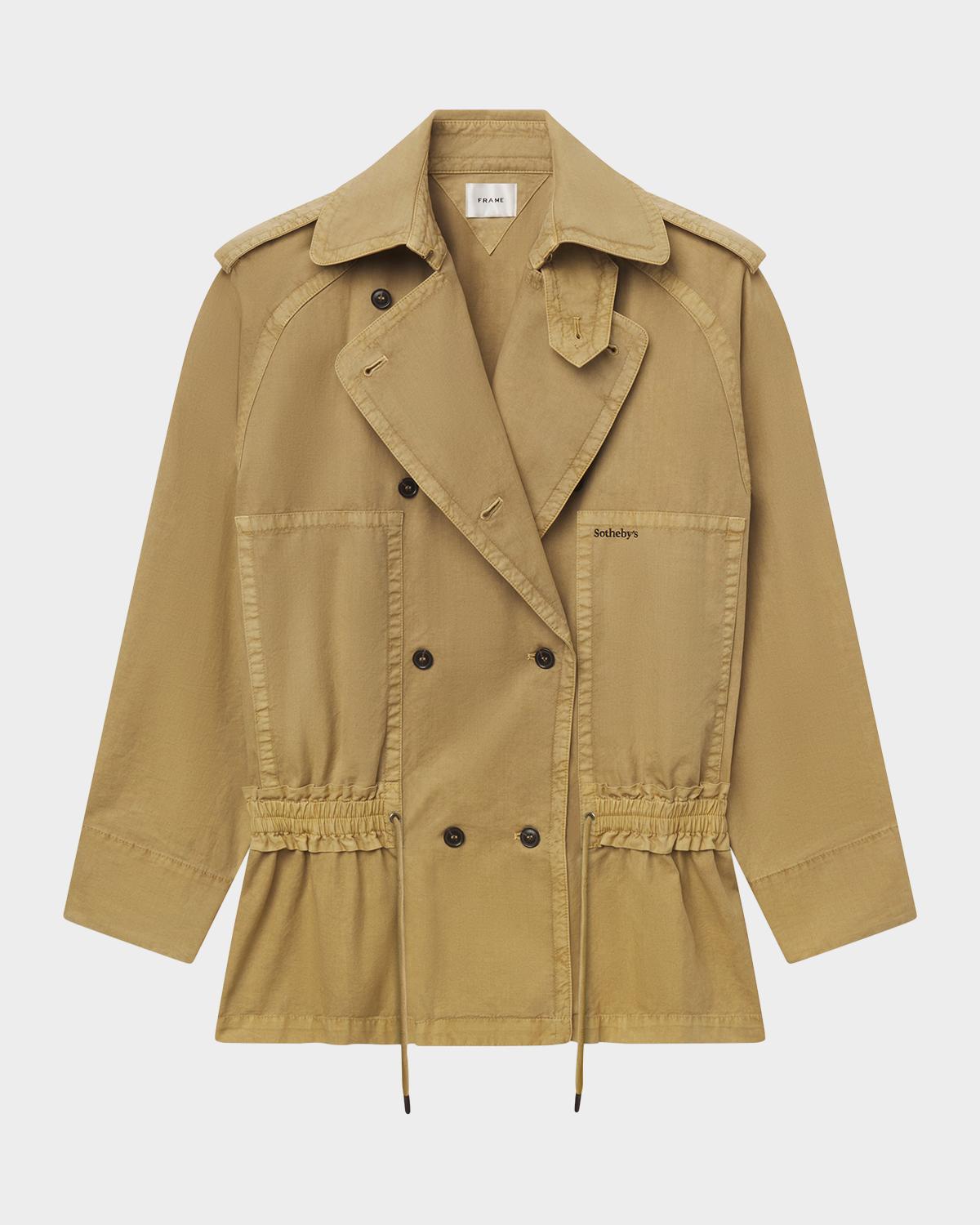 Frame X Sotheby & Apos;s The Trench Coat In Khaki