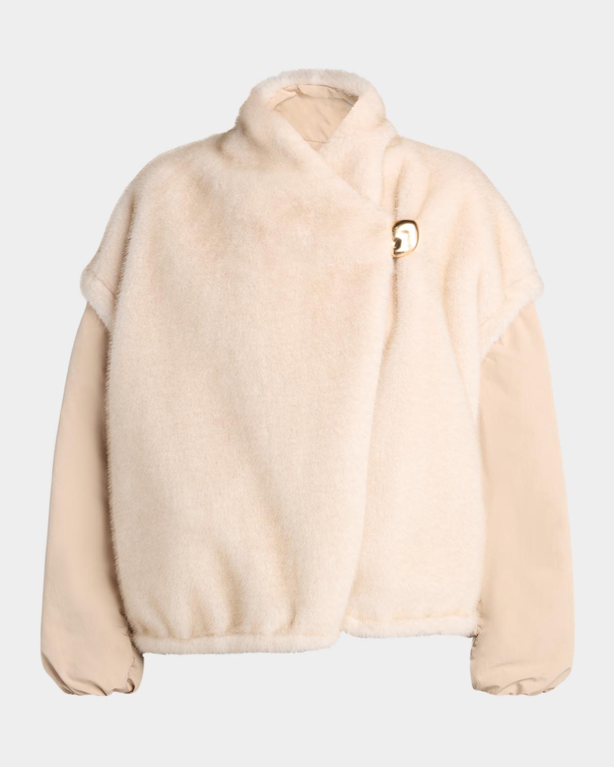 Moncler Chardonneret 2-in-1 Reversible Teddy Down Jacket
