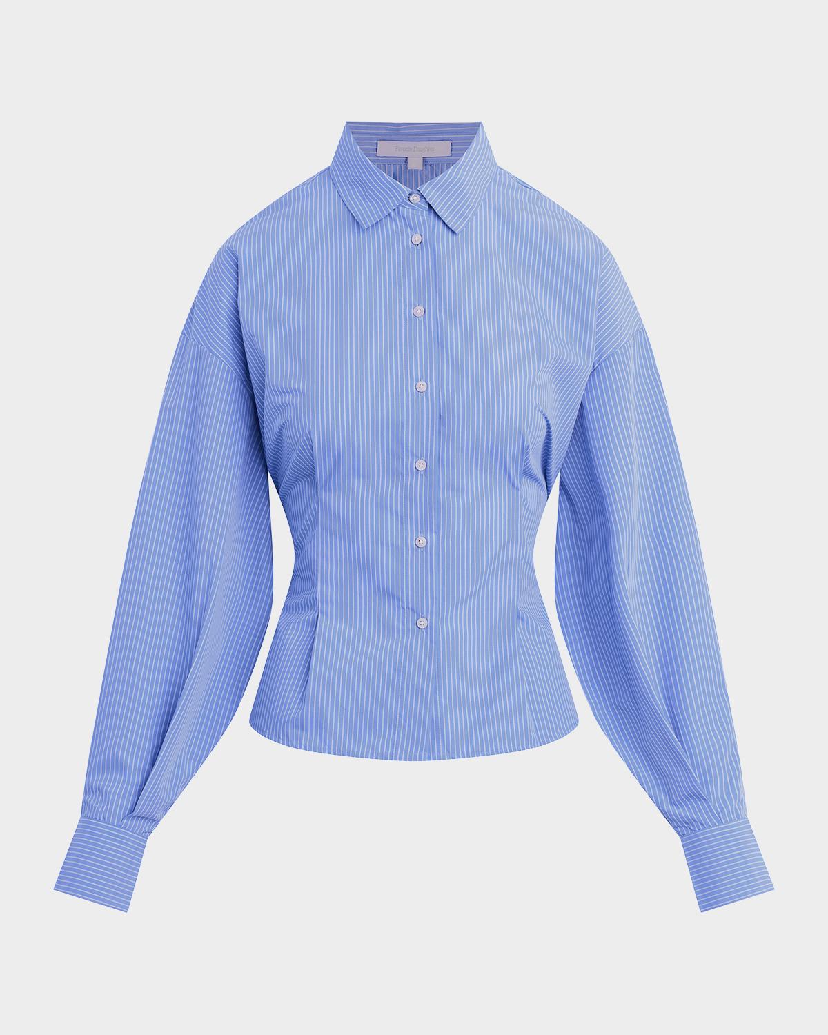 Favorite Daughter The Back Story Striped Tie-Back Shirt