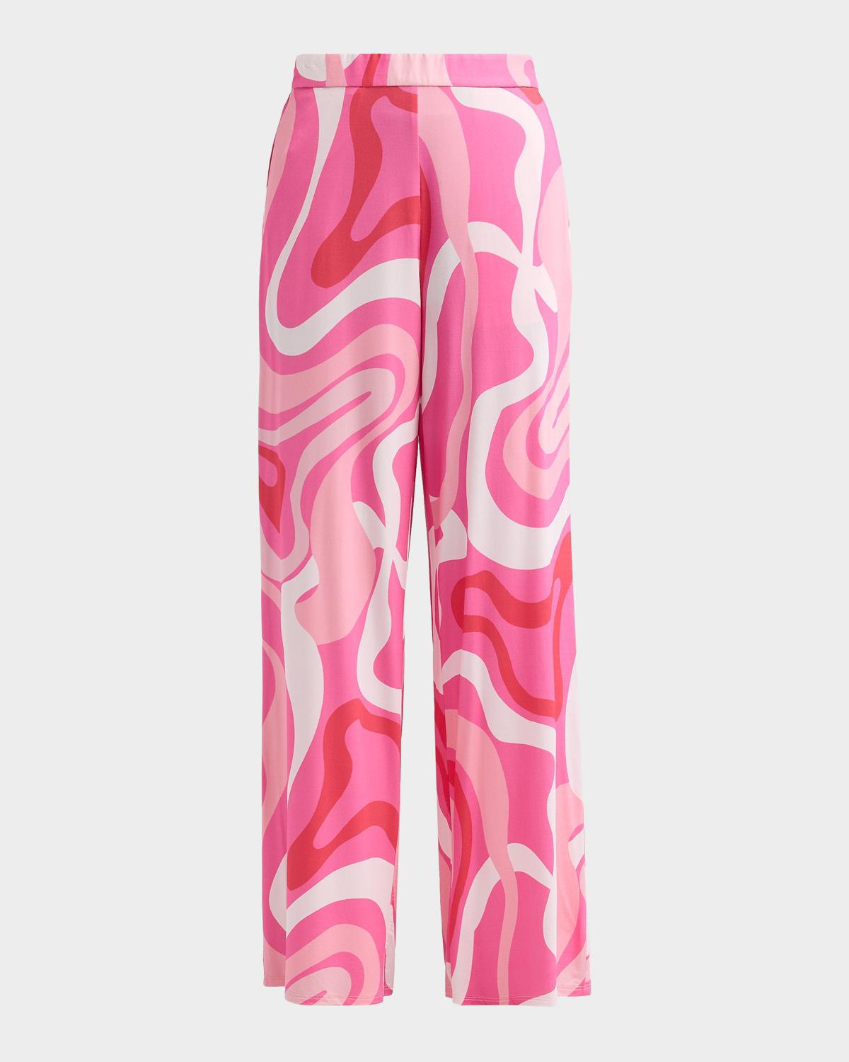 Generation Love Kelela Printed Sheen Jersey Pants