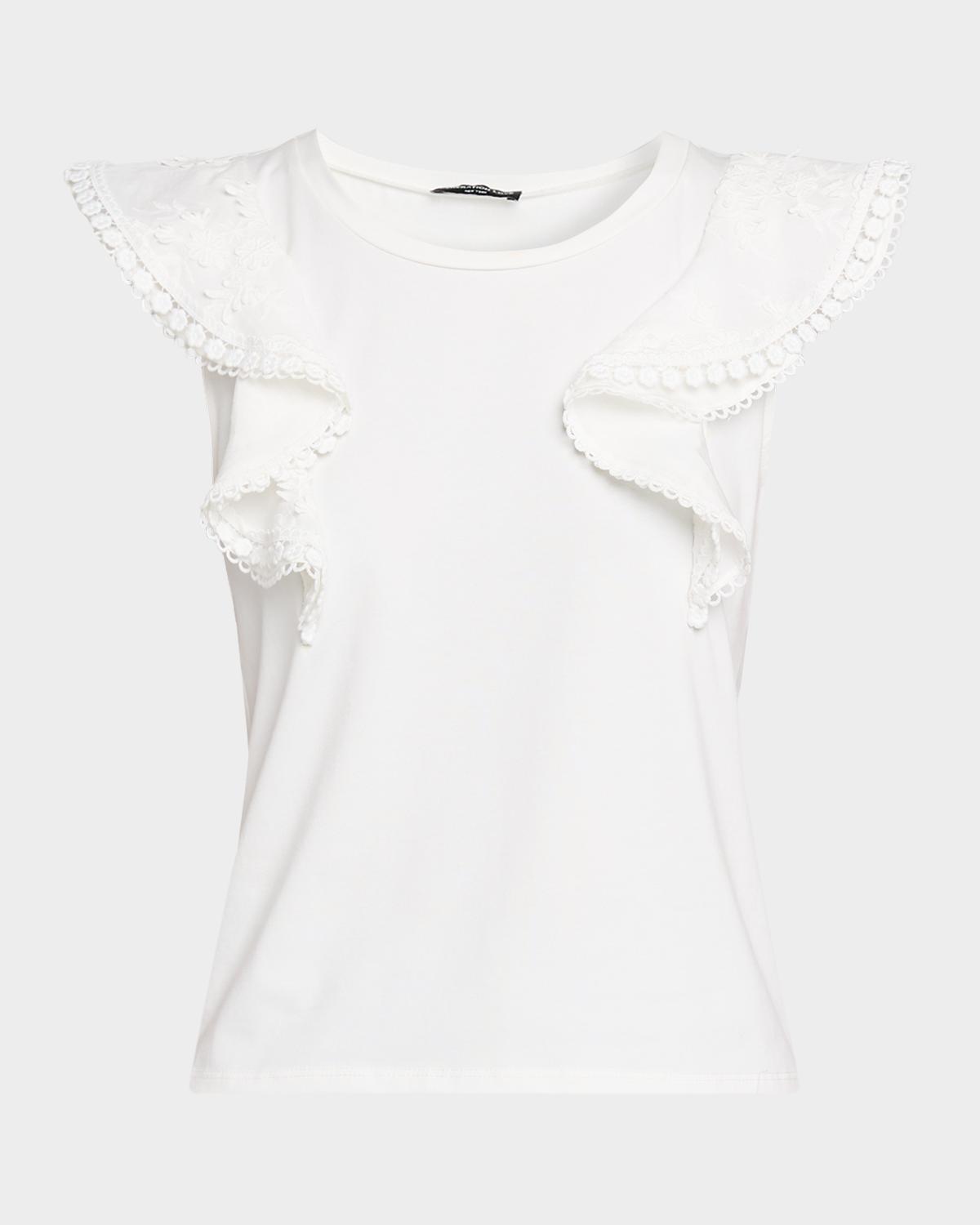 Dana Lace Ruffle Tee