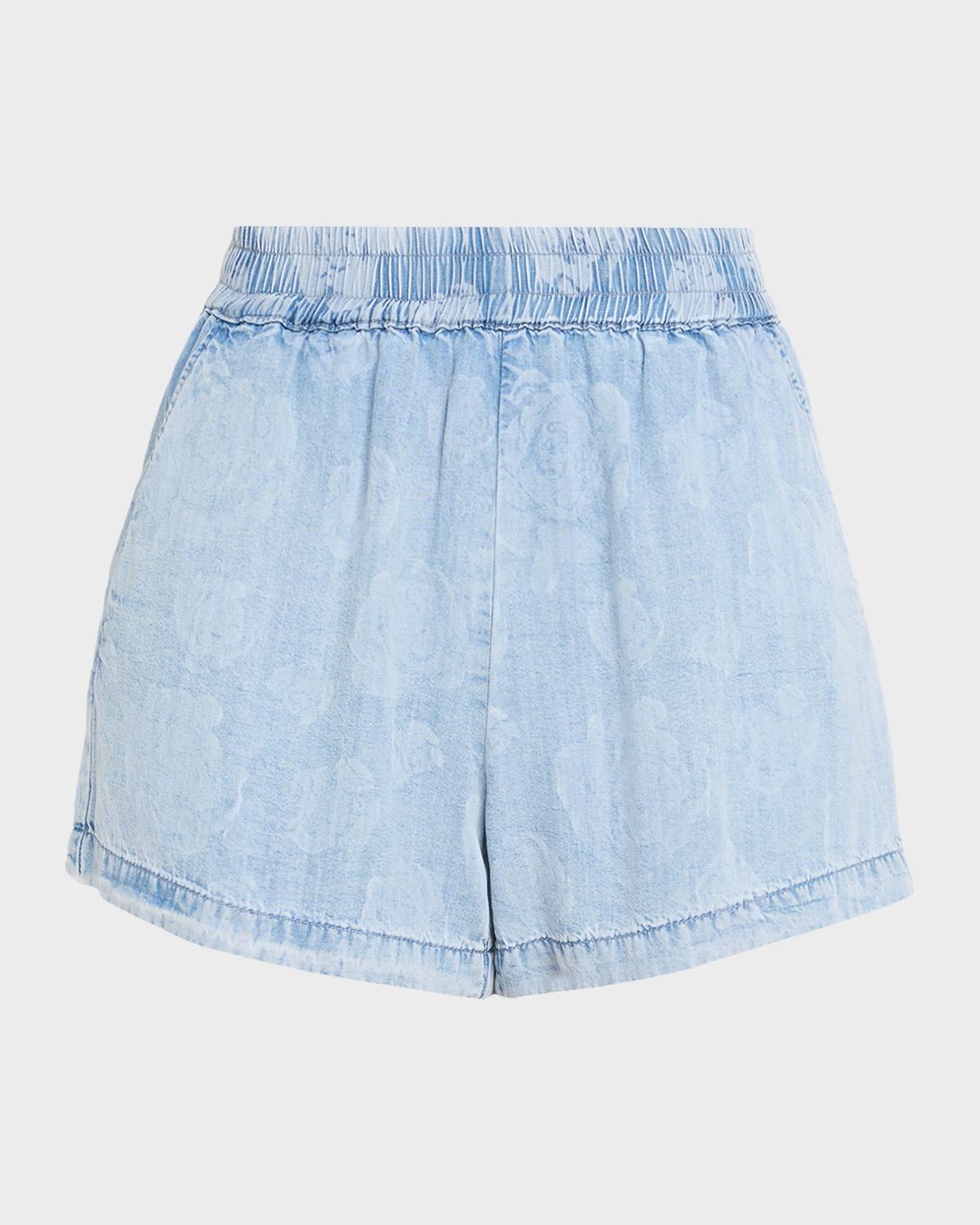 Dorah Floral Denim Shorts
