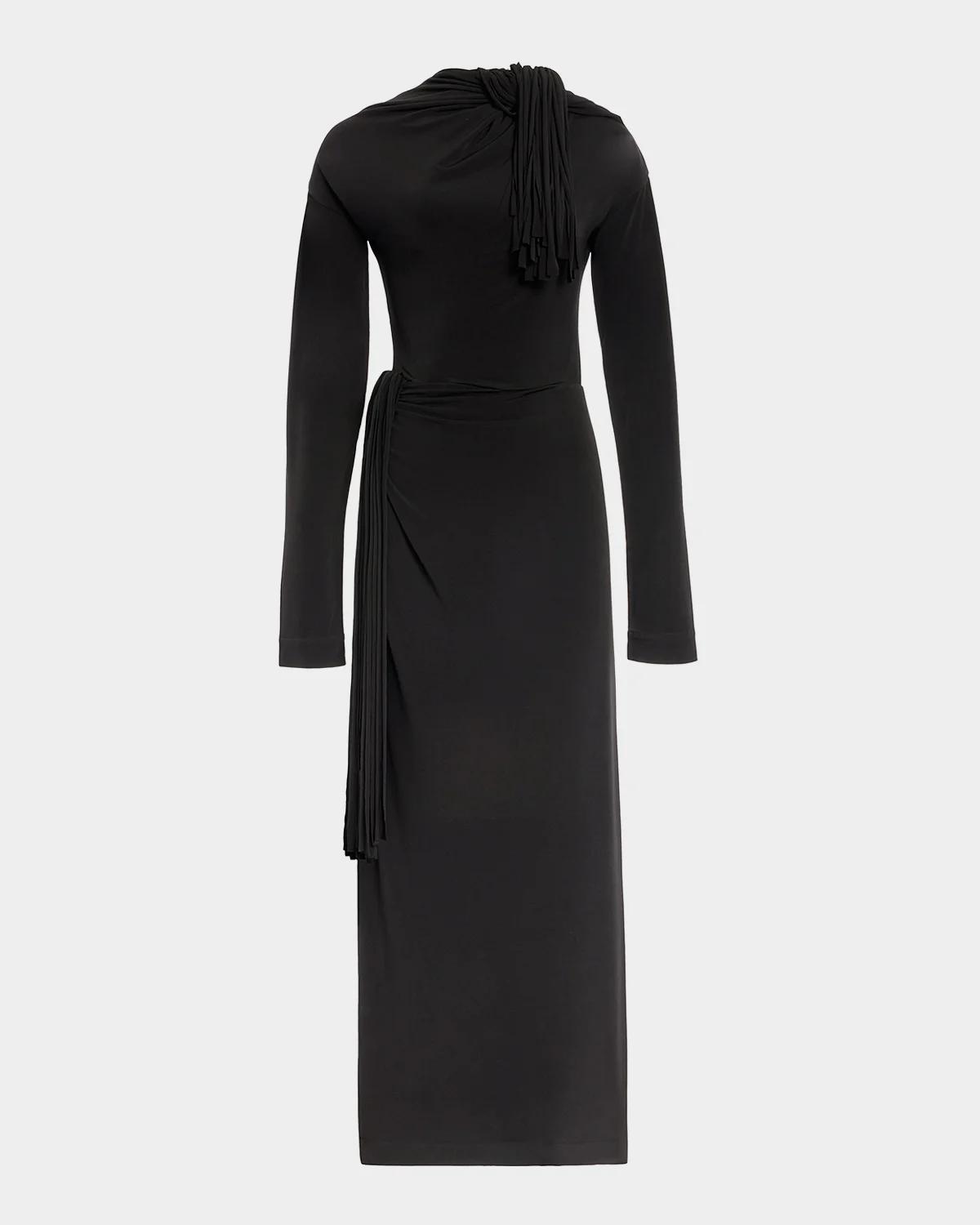 Altuzarra Garland Fringe Draped Maxi Dress