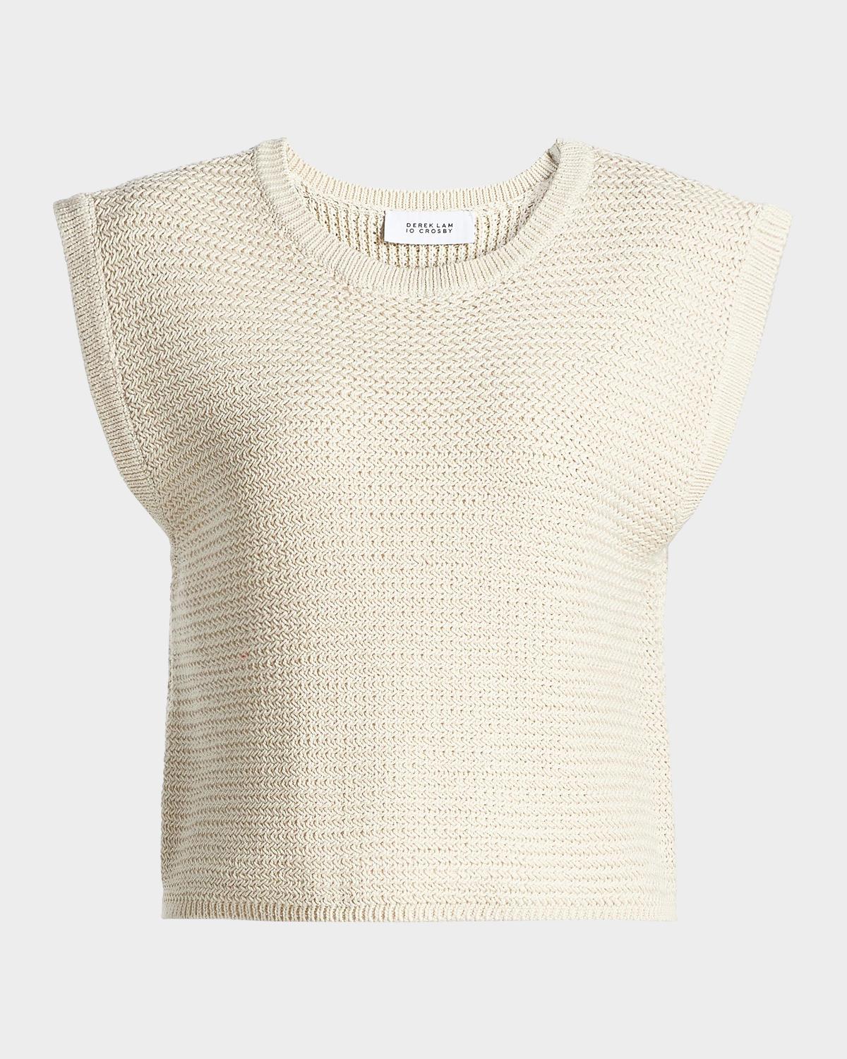 Derek Lam 10 Crosby Vivienne Knit Cotton Sleeveless Top