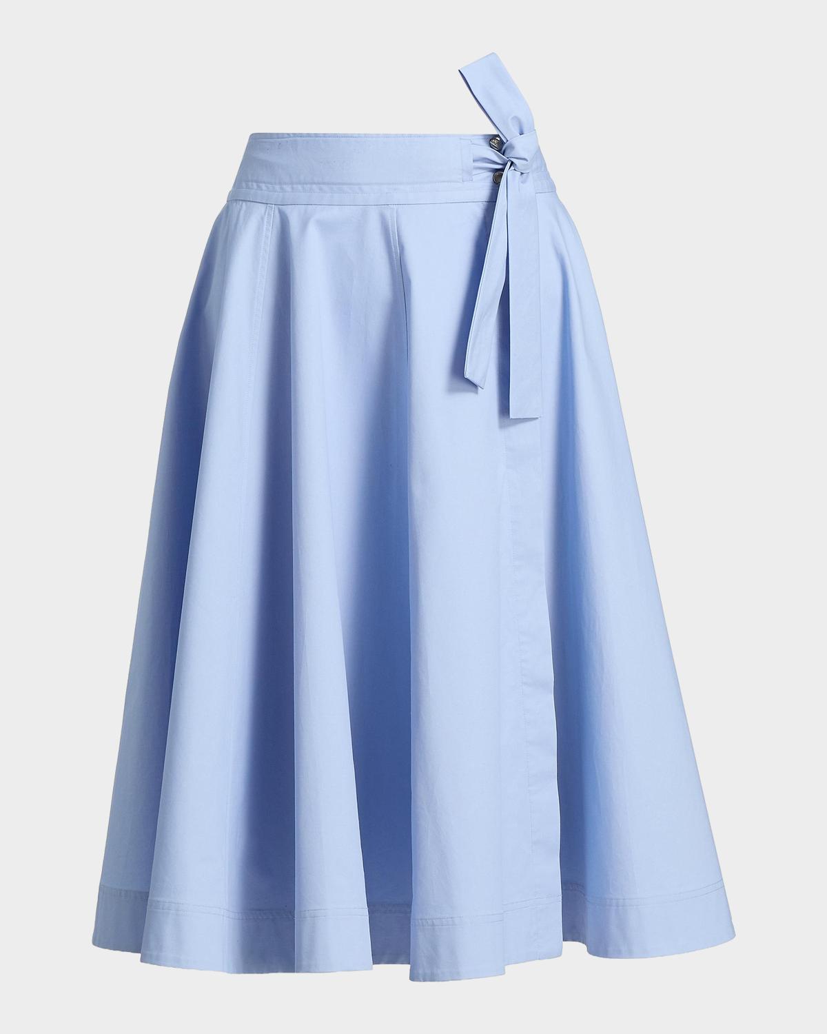 Derek Lam 10 Crosby Sage Cotton-Twill Wrap Skirt