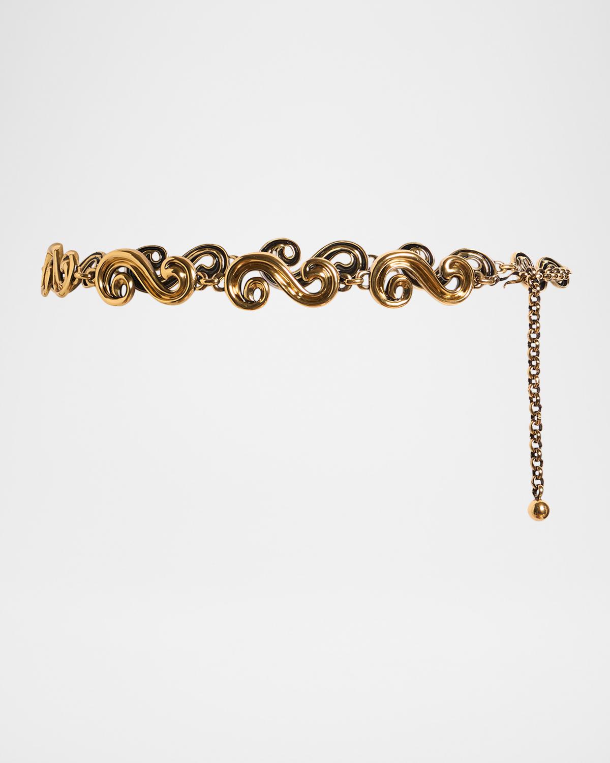 Paisley Applique Chain Belt