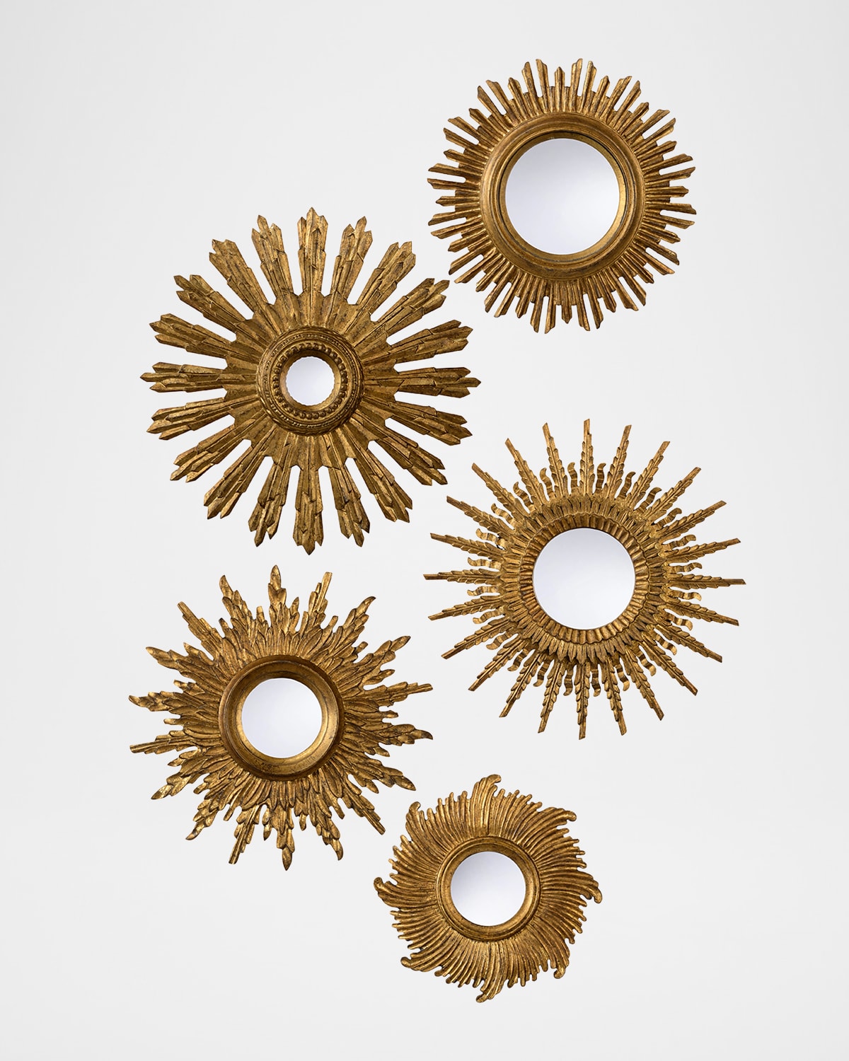 Chelsea House Gold Starburst Wall Mirrors, Set of 5 | Thumbnail 4