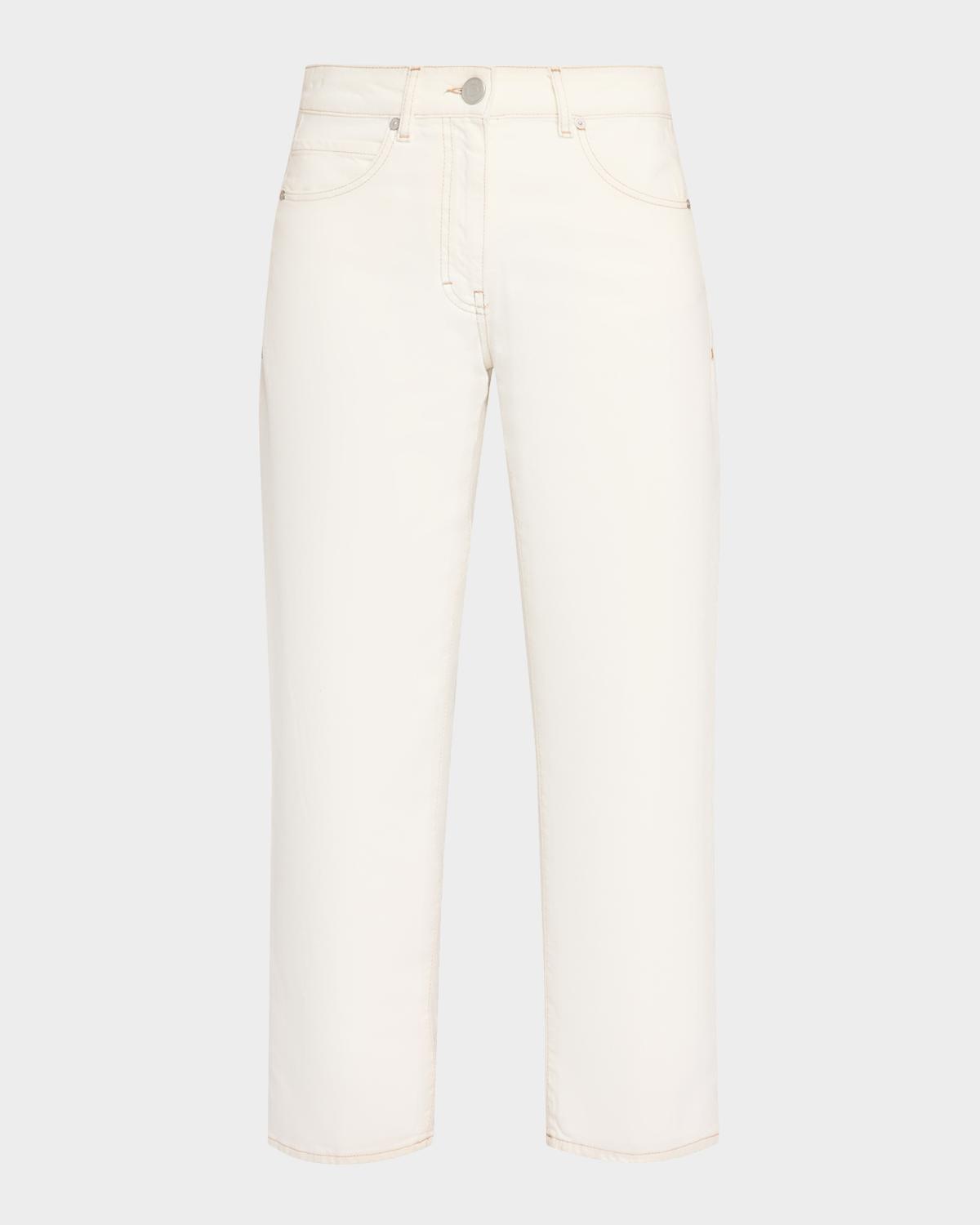 Peserico Cropped Stretch Cotton Denim Pants