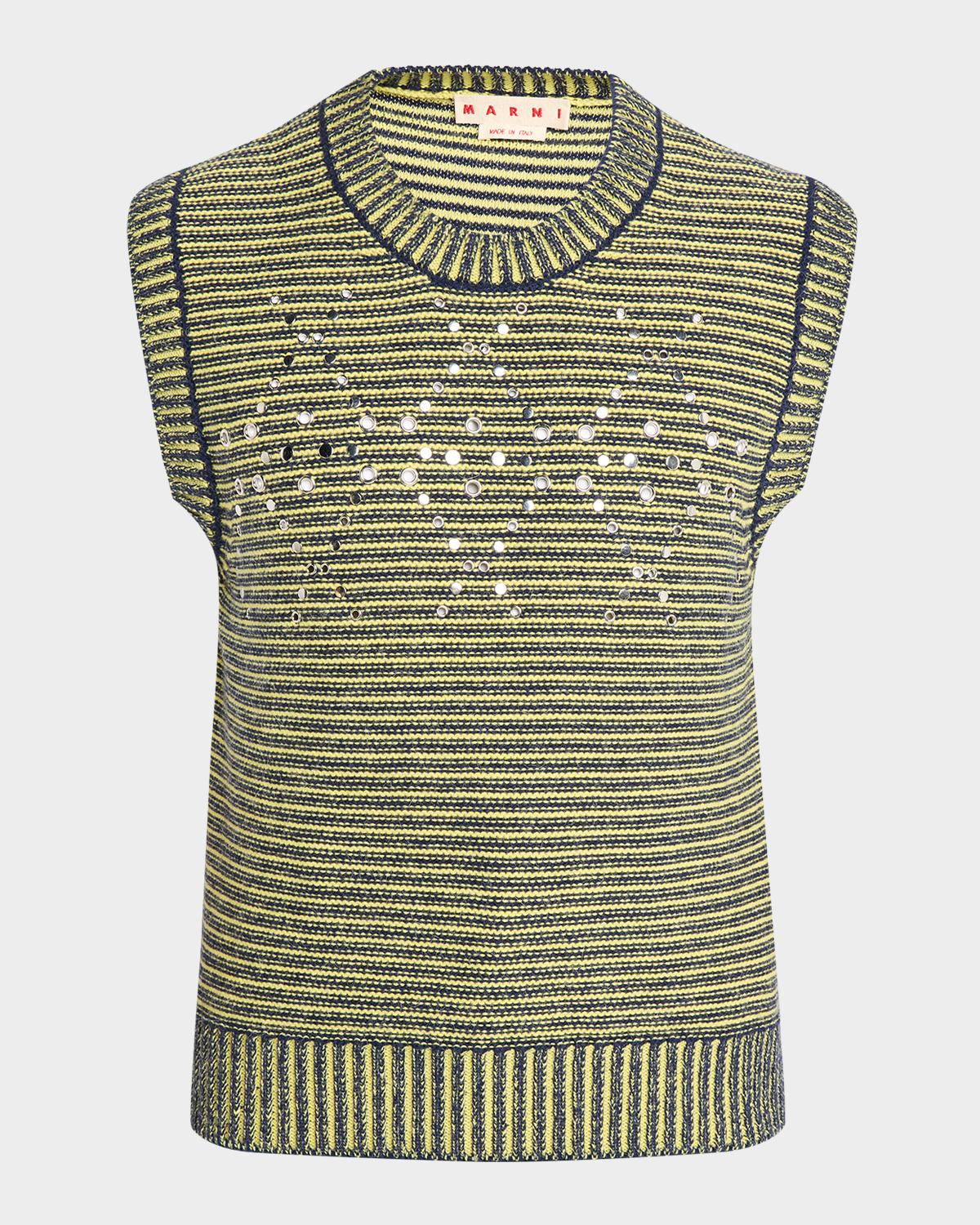 Marni Men's Eyelet-Trim Sweater Vest