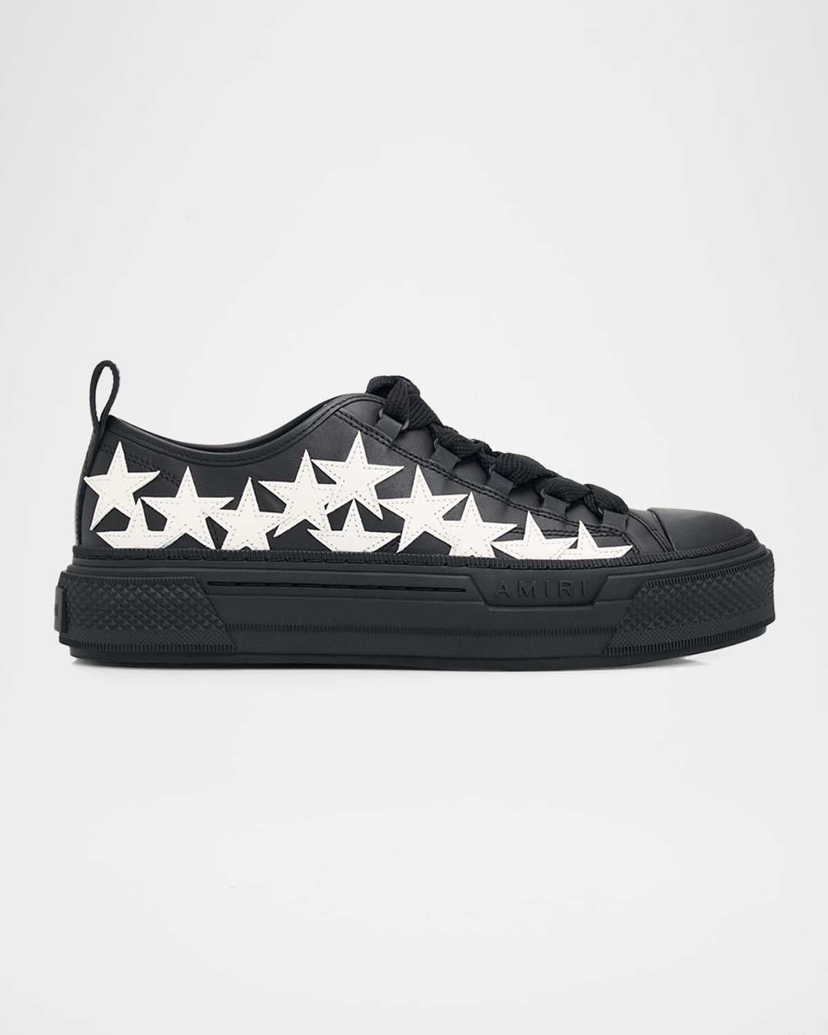 Amiri Men's Stars Court Leather Low-Top Sneakers