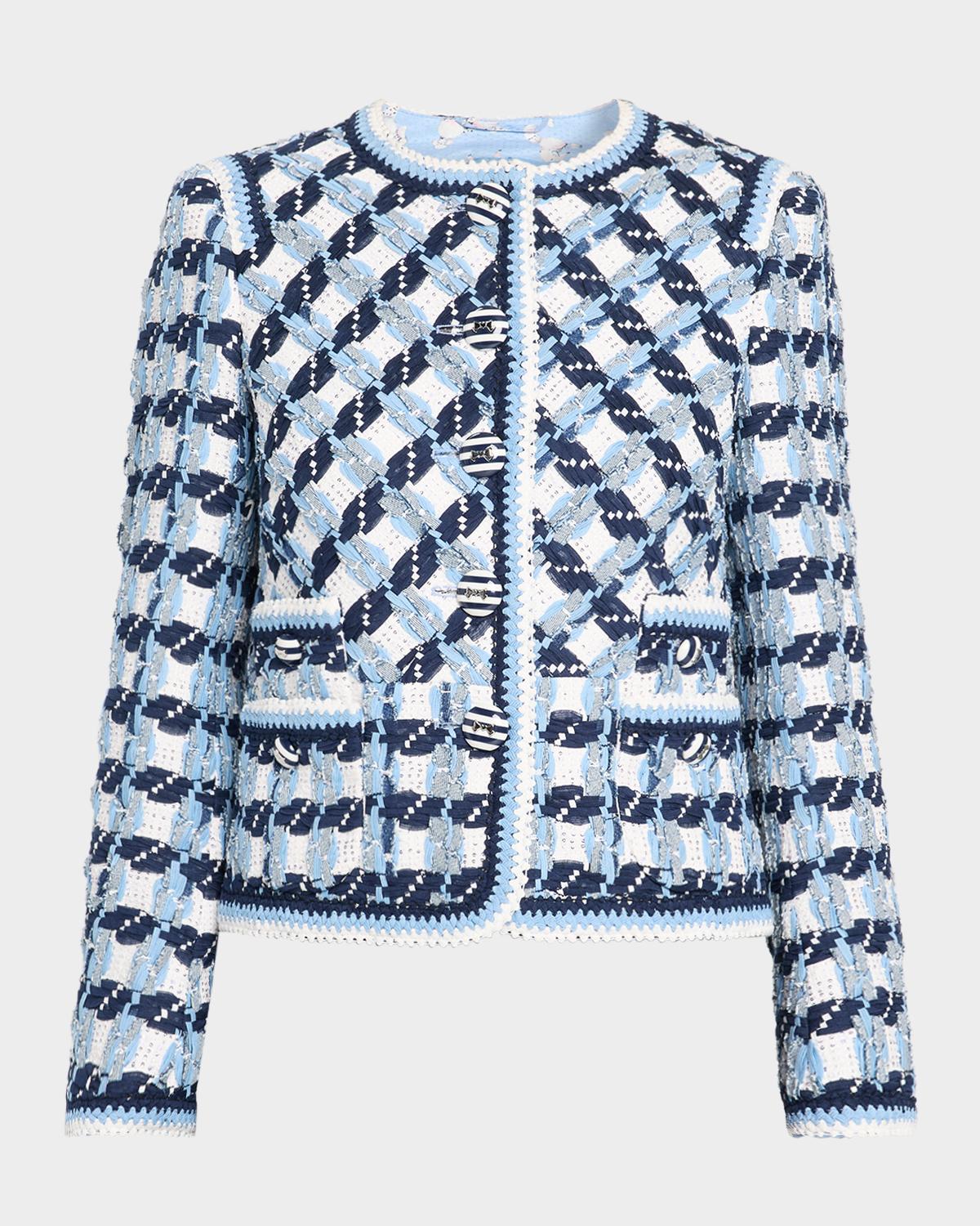Maison Common Textured Cotton Multi-Weave Jacket