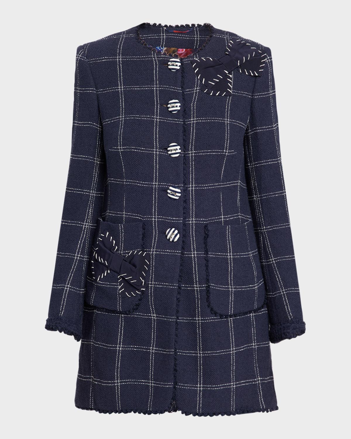 Maison Common Windowpane Long jacket