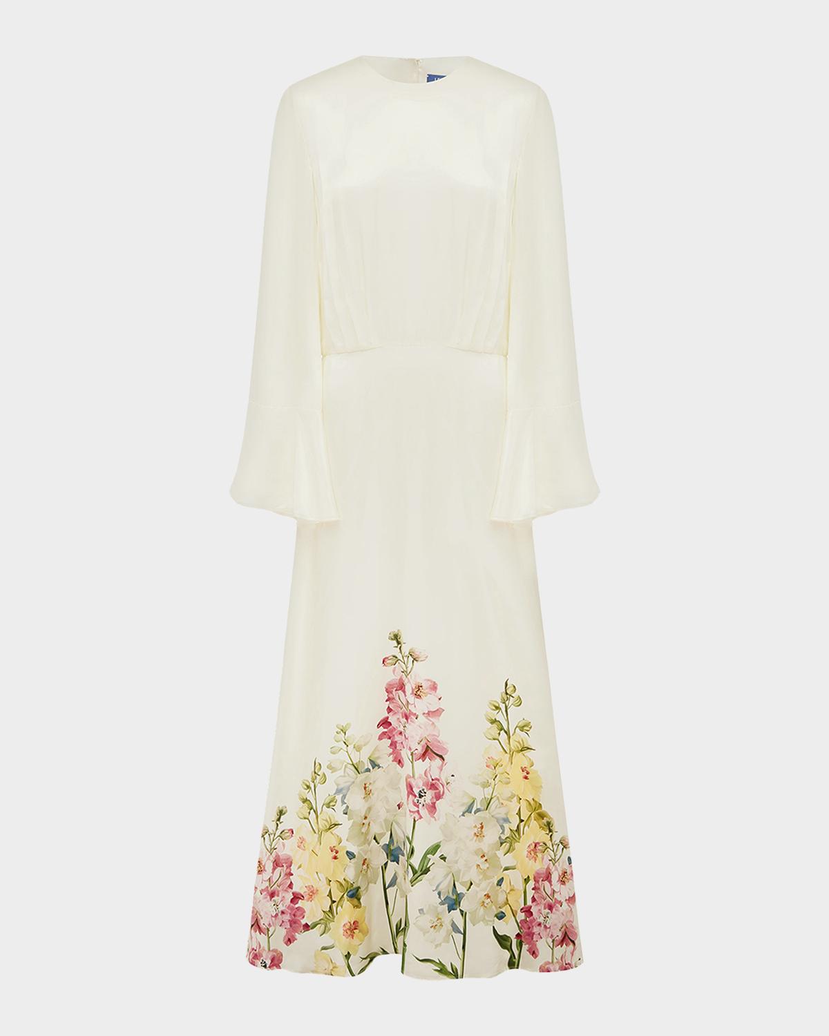 LEO LIN Kinsley Bell-Sleeve Floral Maxi Dress