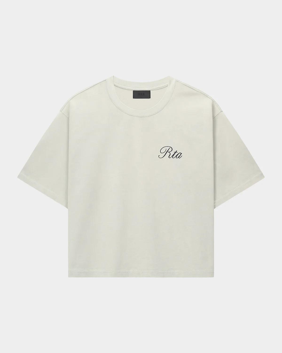 Rta Men & Apos;s Curva Ultra Austin Cropped Oversized T-shirt In Dusted Gre