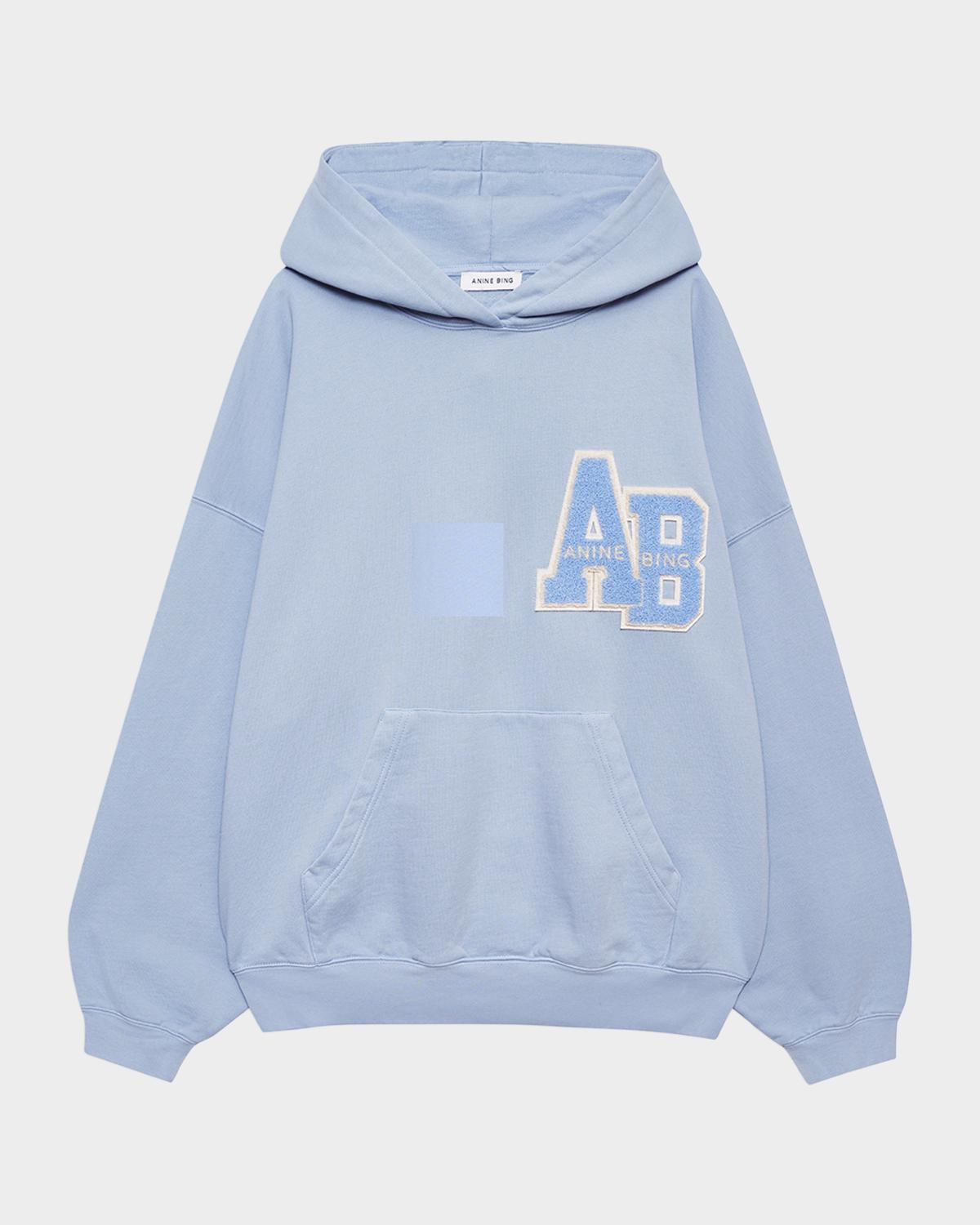 ANINE BING Harvey Embroidered Logo Hoodie