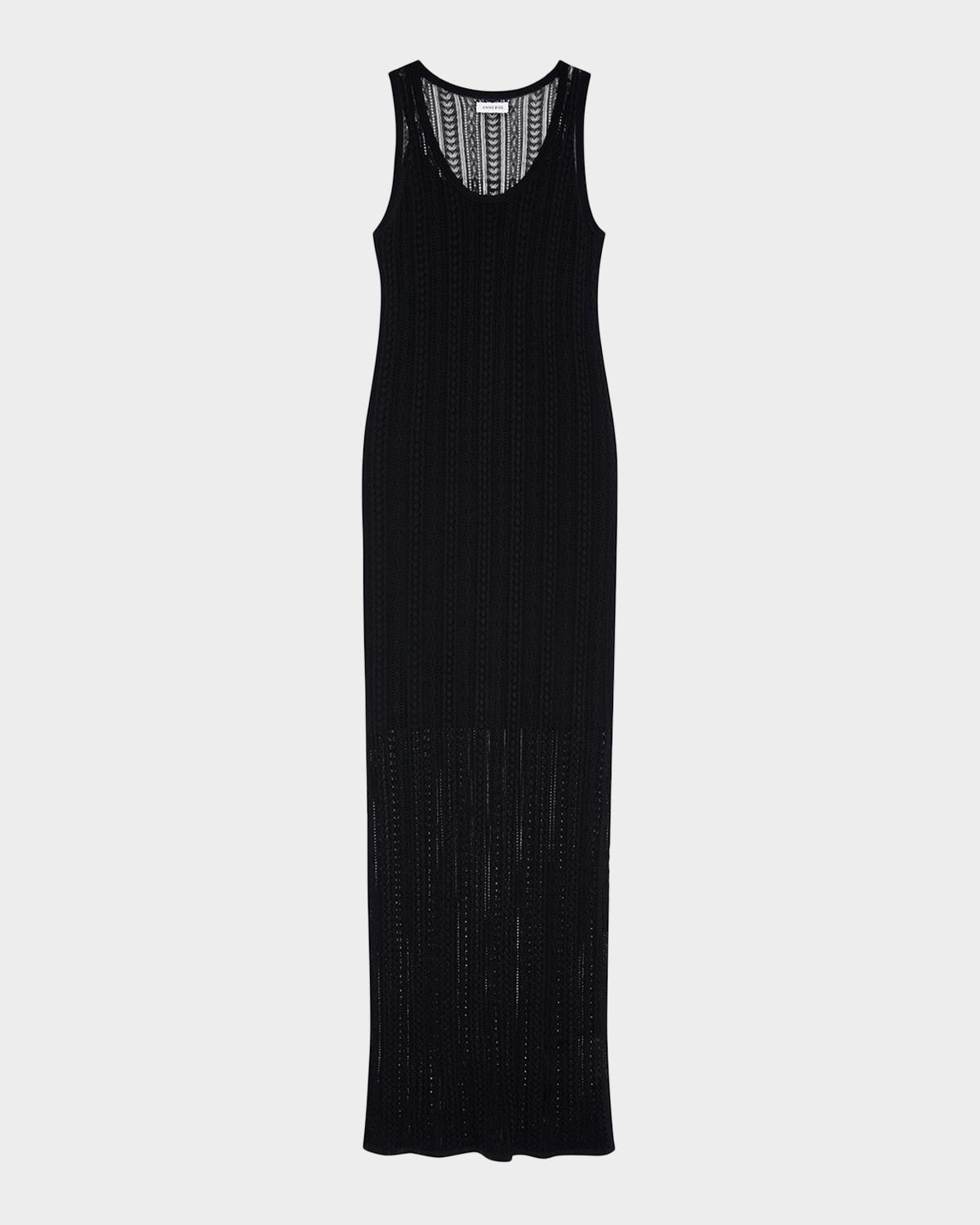 ANINE BING Arie Open-Knit Maxi Dress