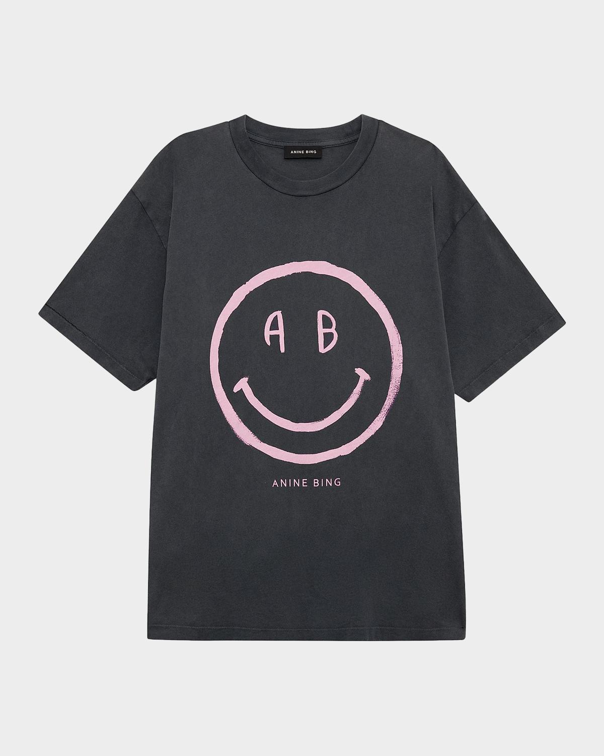 ANINE BING Cade Graphic Cotton T-Shirt