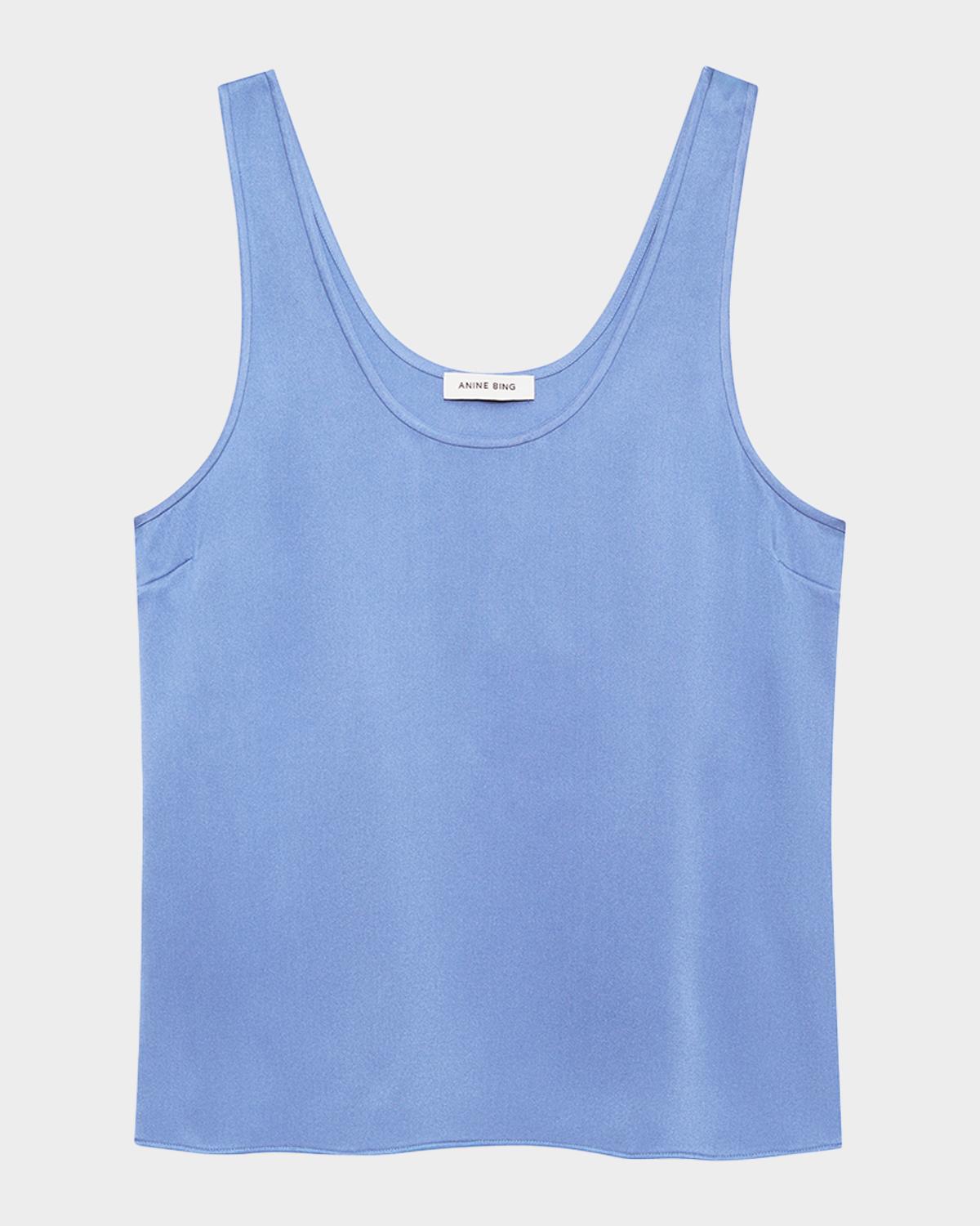 ANINE BING Lea Silk Tank Top