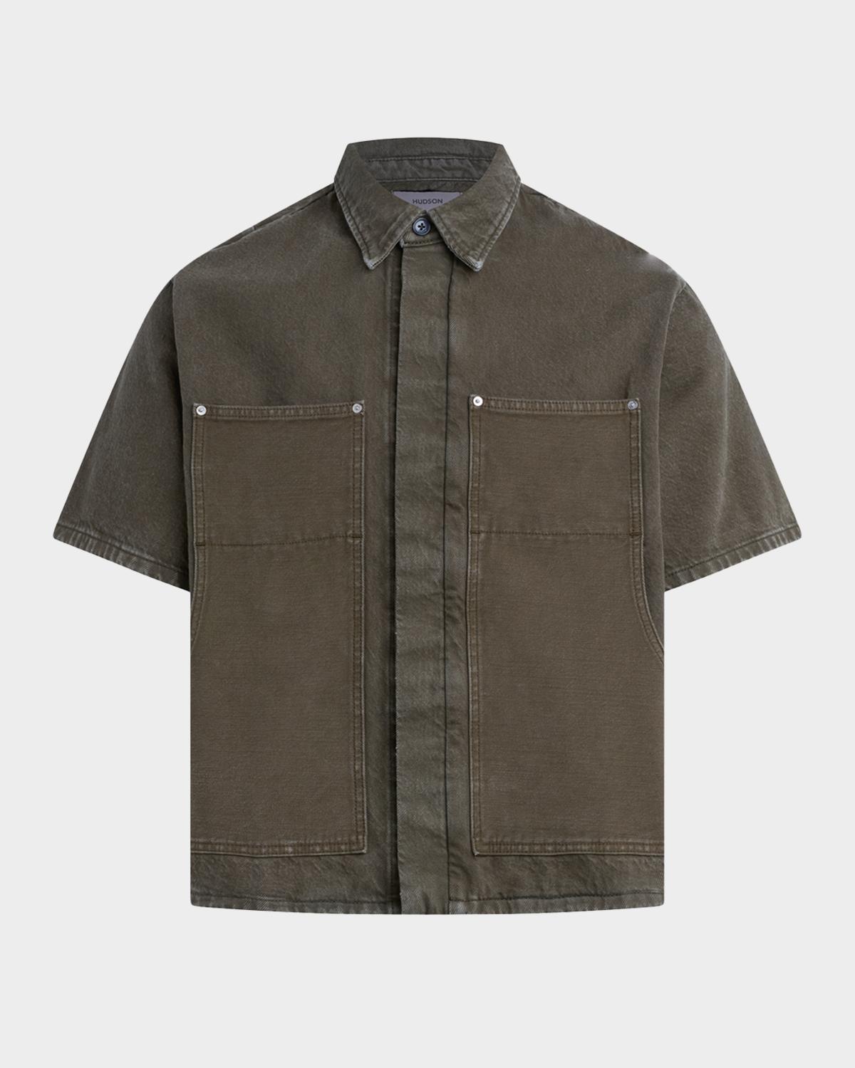 Hudson Men's Carpenter Denim Short-Sleeve Shirt