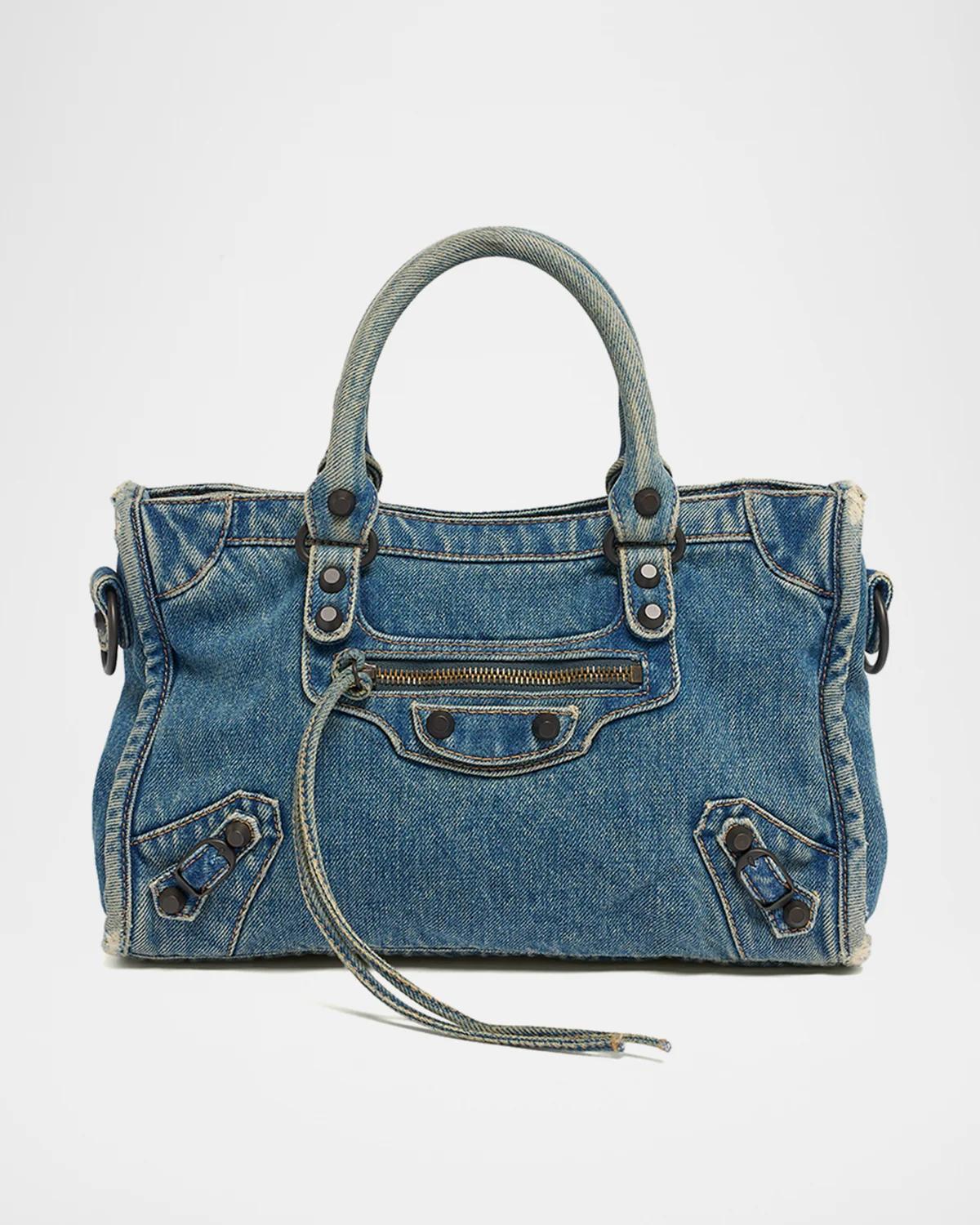 Le City Small Denim Tote Bag