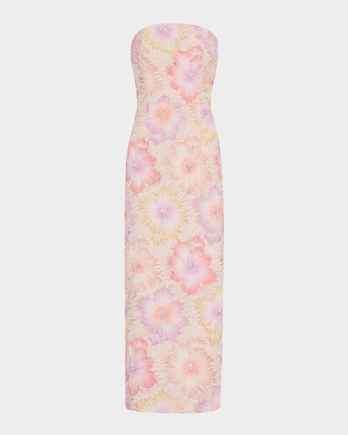 Milly Kait Floral Embroidered Midi Dress