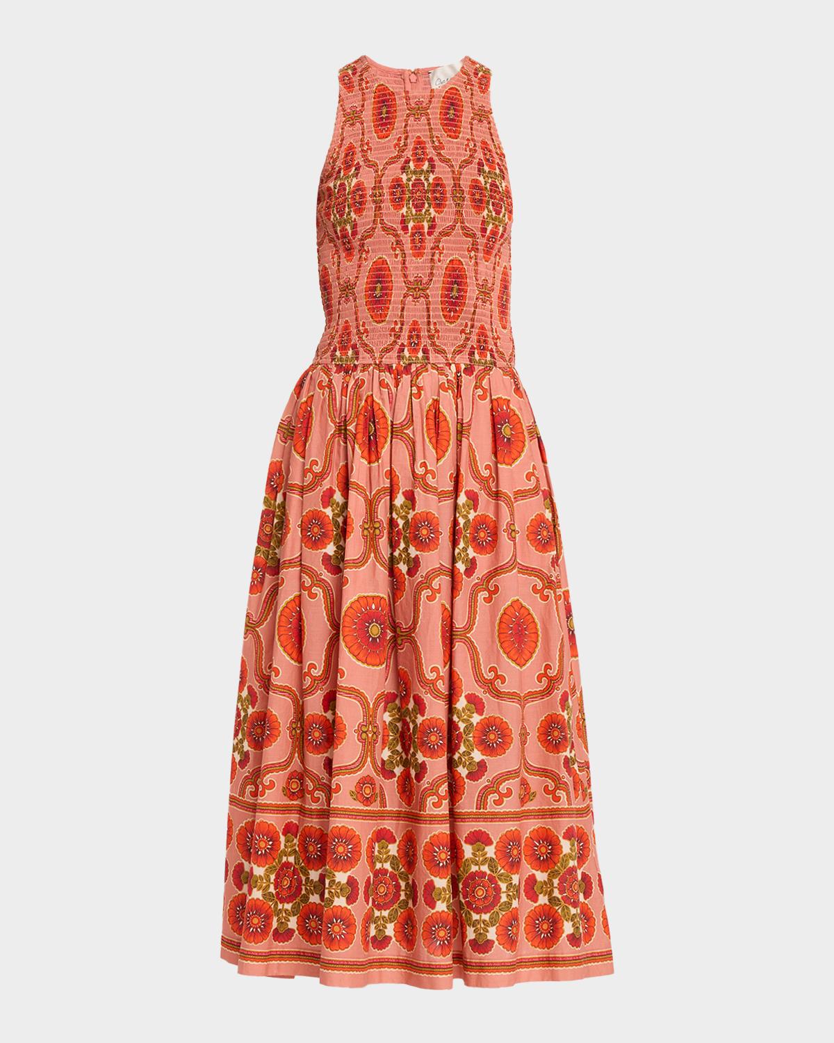 Cara Cara Leandra Printed Cotton Midi Dress
