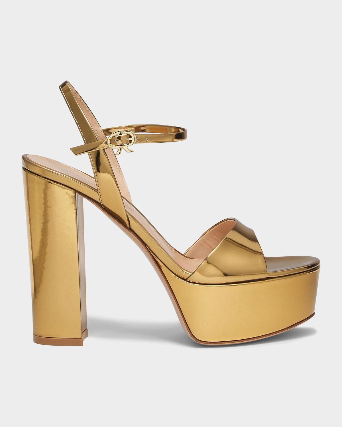 Gianvito Rossi 120MM Leather Platform Sandals