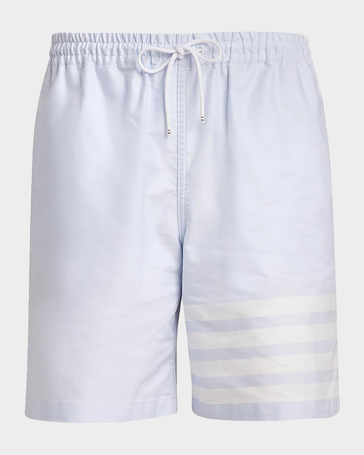 Thom Browne Men's Engineered 4-Bar Oxford Rugby Shorts