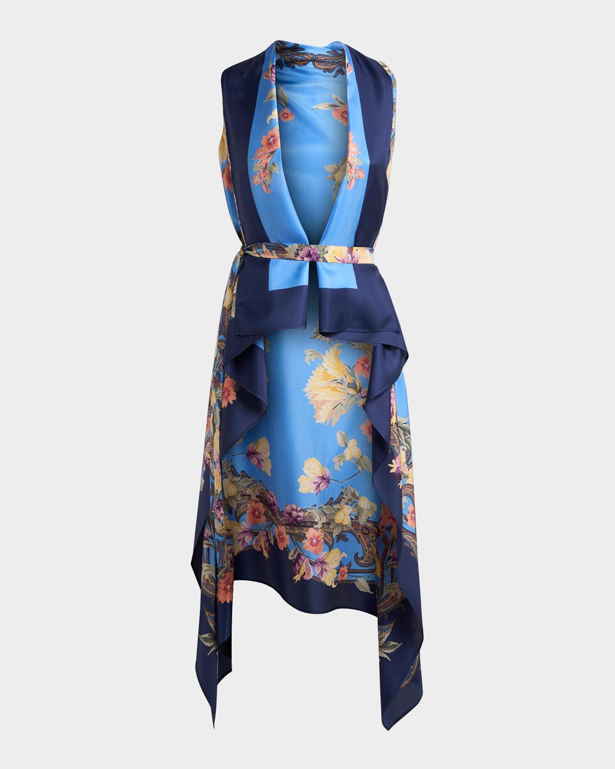 Etro Floral Silk Foulard Vest