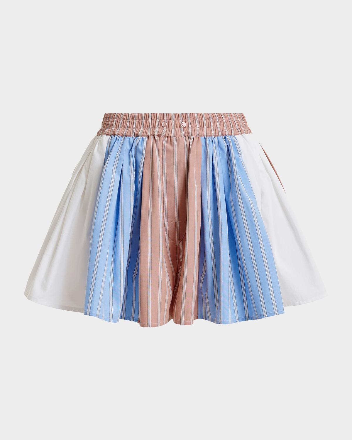 Essentiel Antwerp A-Line Patchwork Cotton Shorts