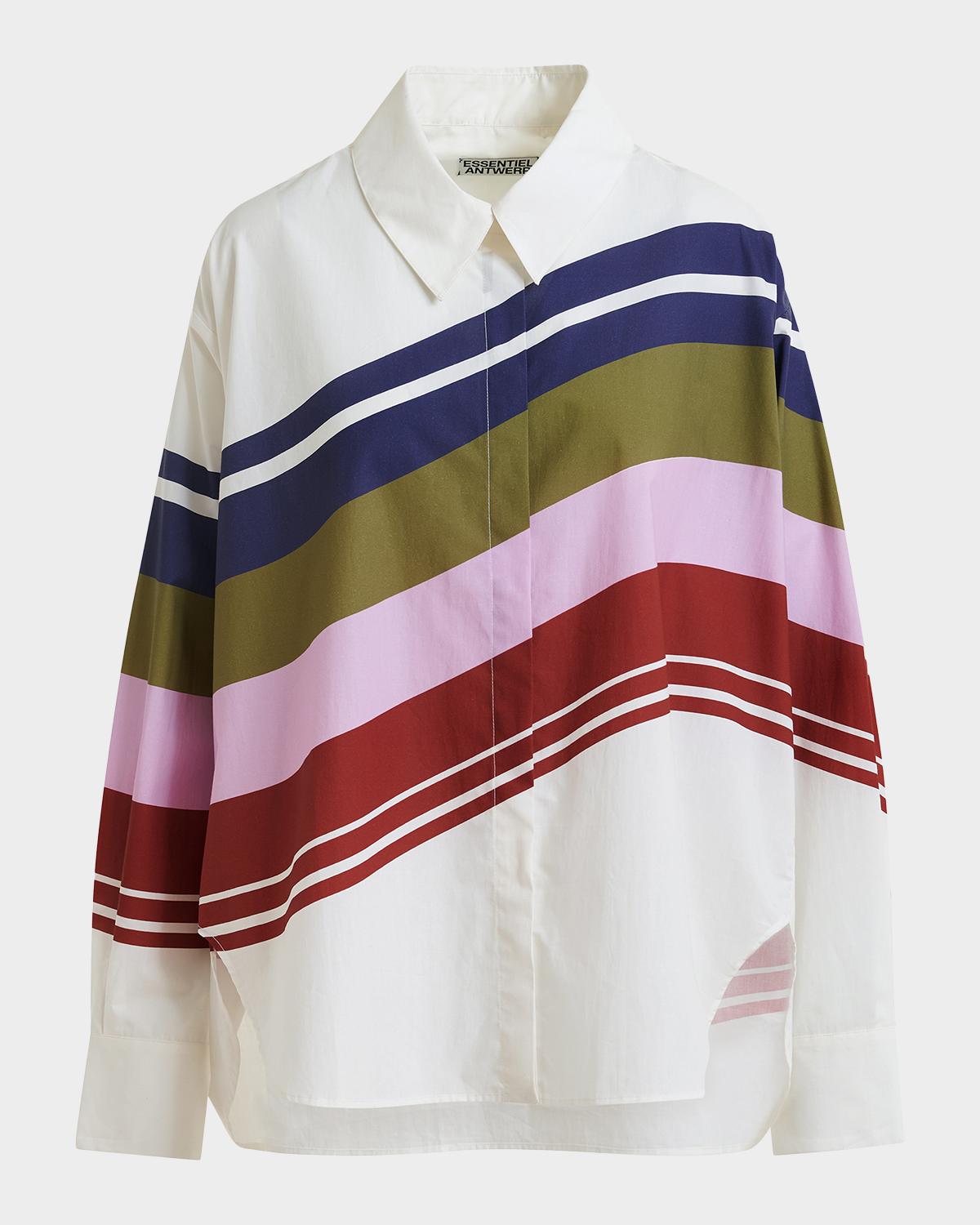 Stripe Oversized Boxy Shirt