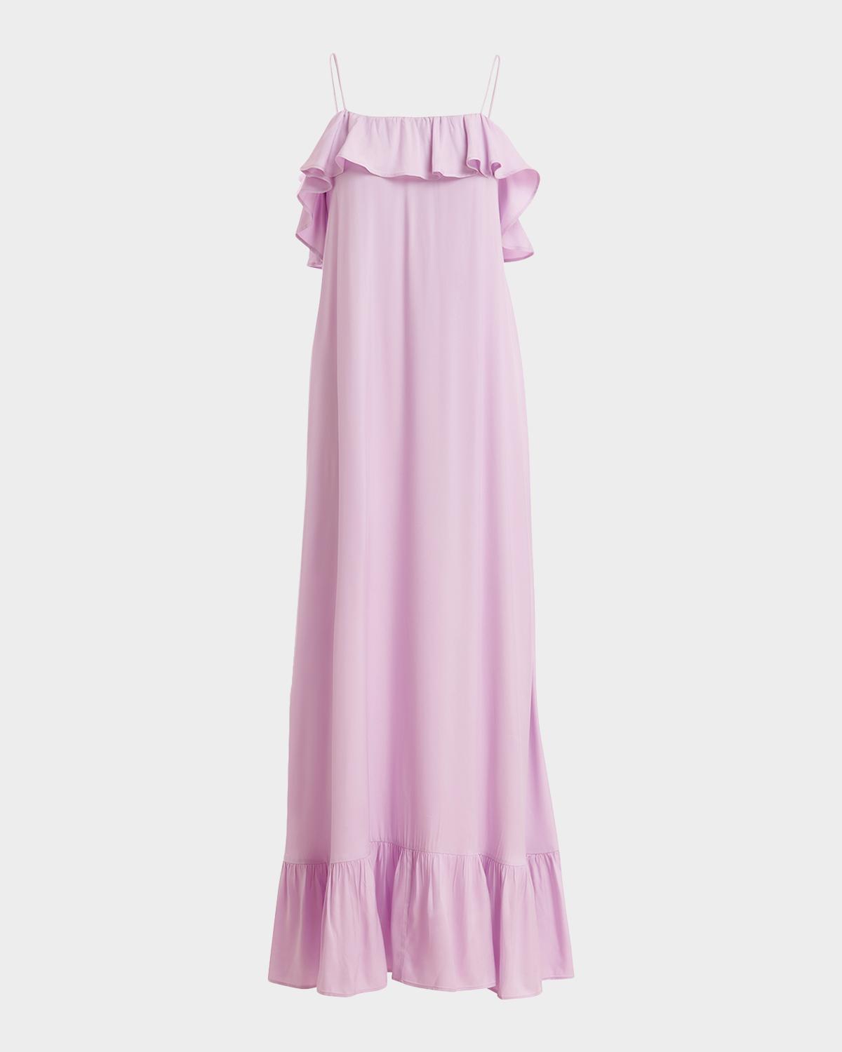 Essentiel Antwerp Ruffled Back-Tie Maxi Dress