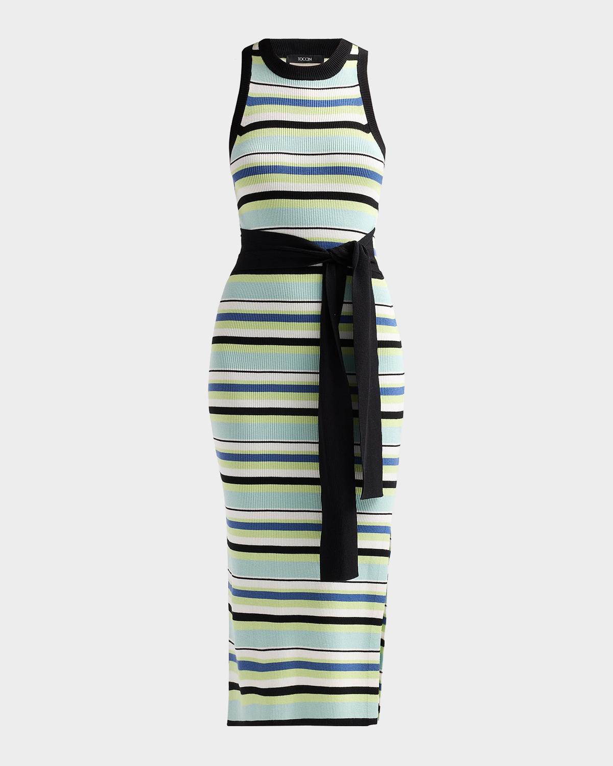 Toccin Piper Tie-Front Sleeveless Midi Dress