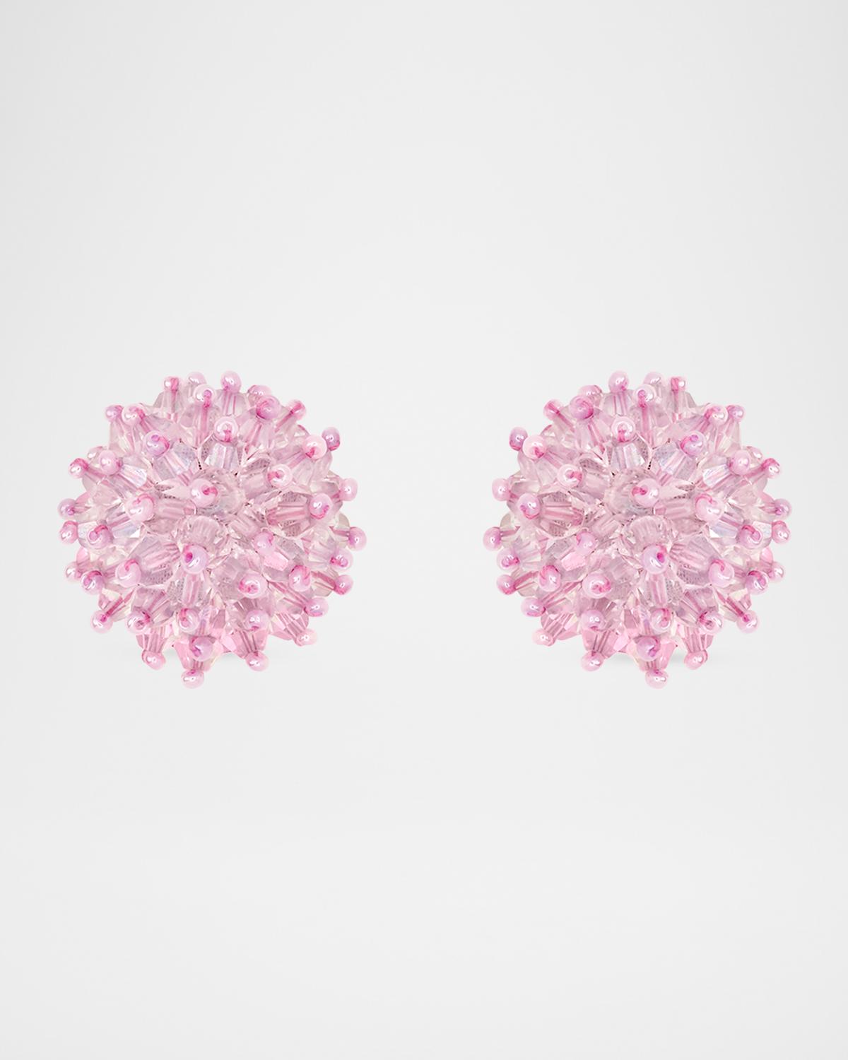 Beaded Cluster Stud Earrings