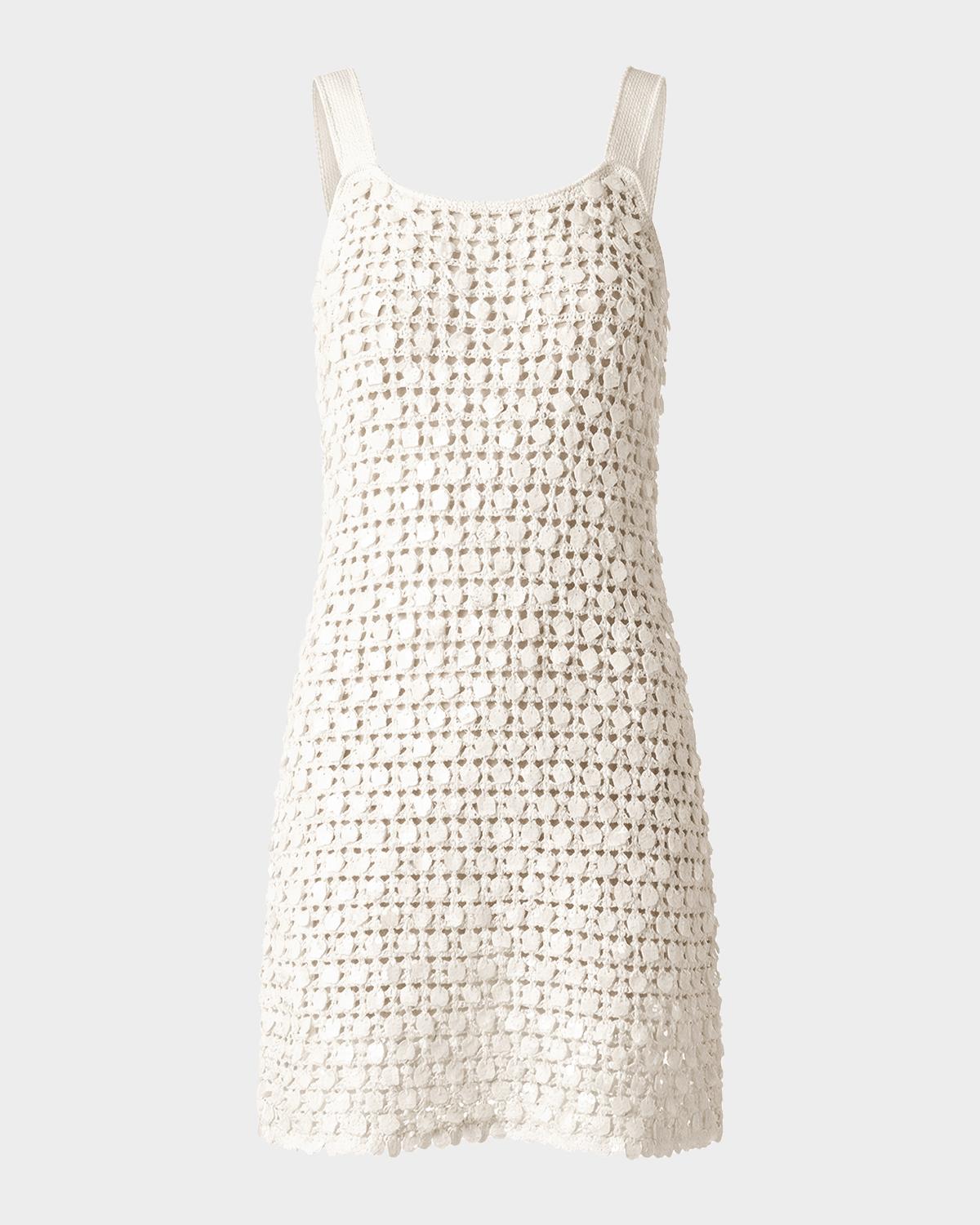 Toccin Lala Embellished Crochet Mini Dress