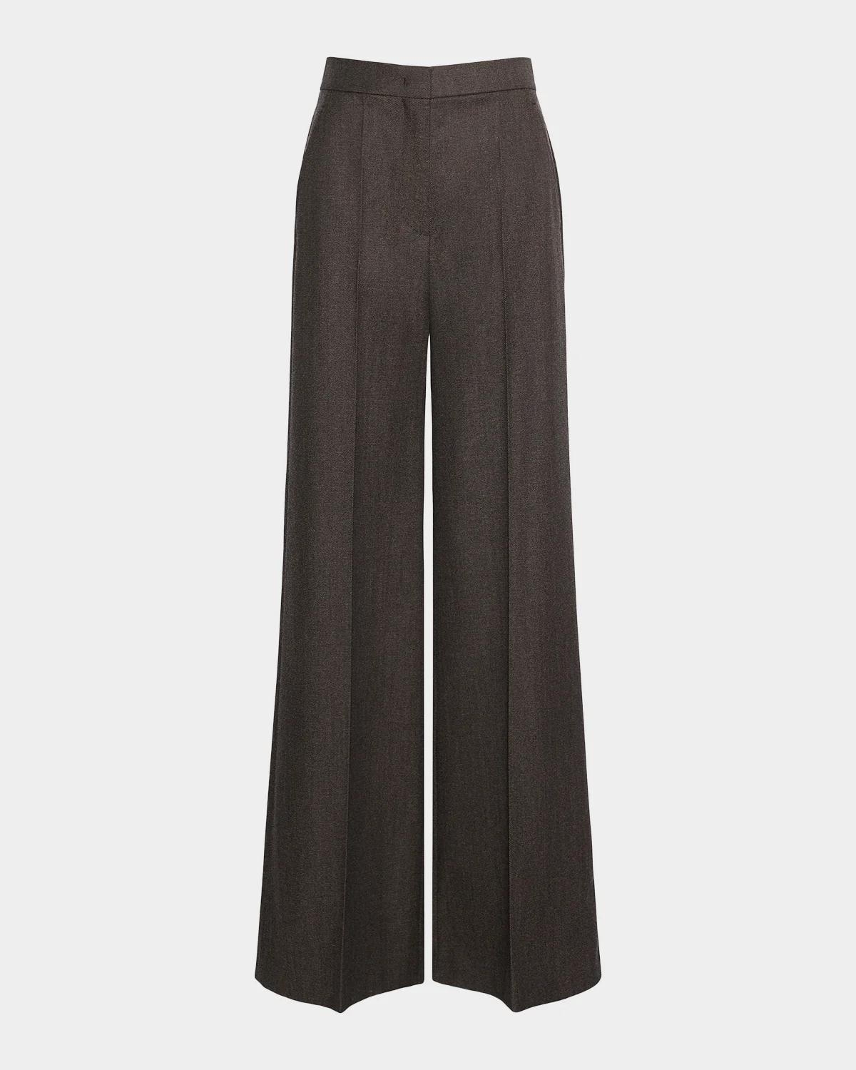 Max Mara Wool Twill Wide-Leg Trousers