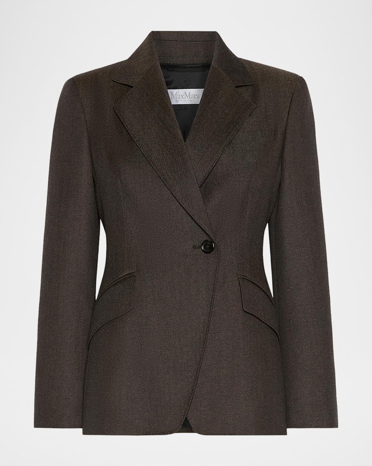 Double-Breasted Wool-Blend Jacket