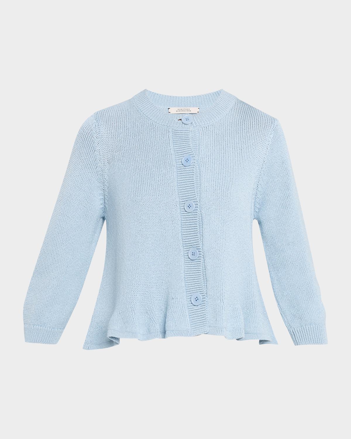 Dorothee Schumacher Cotton Candy Cropped Cotton Cardigan