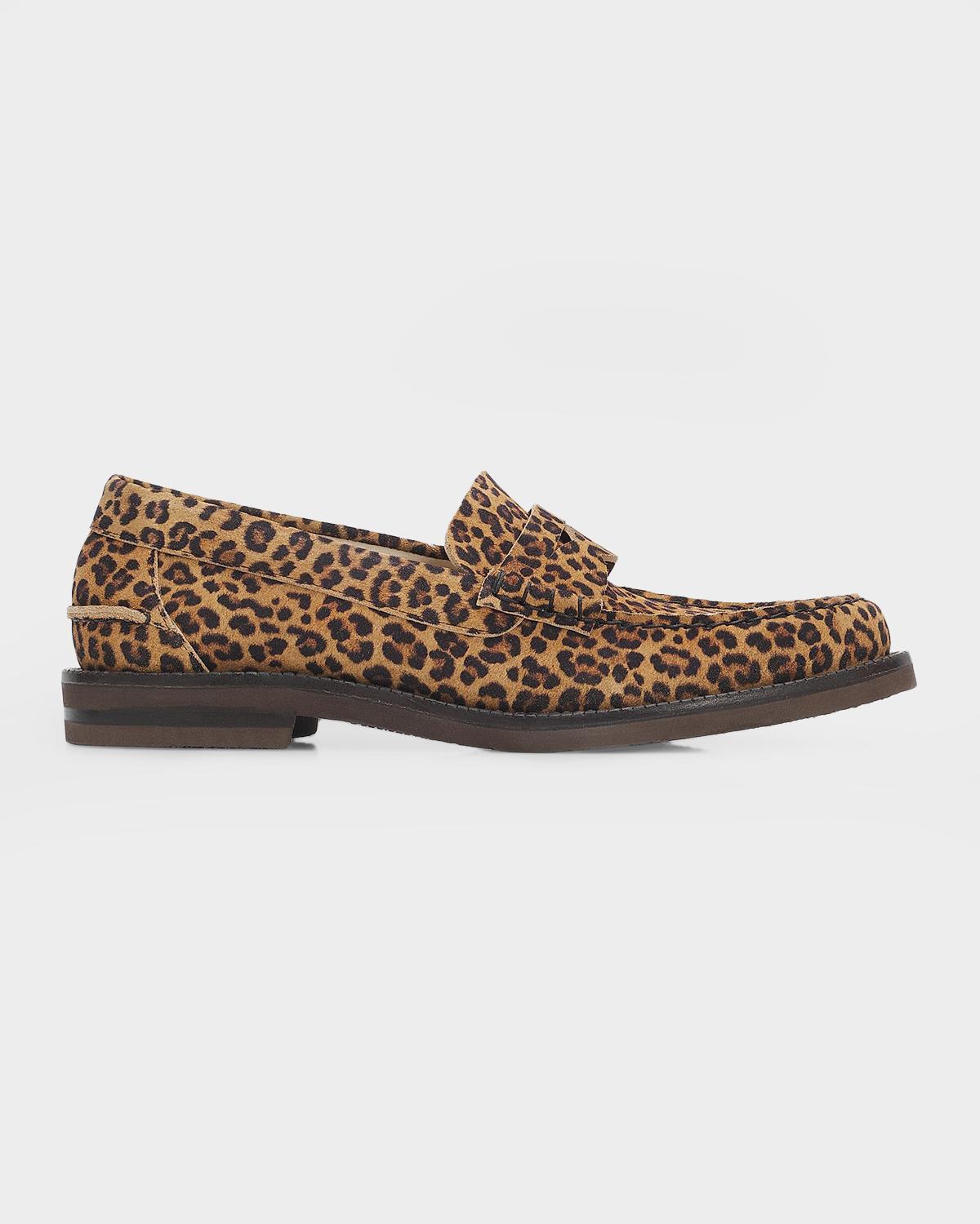 Pedro Garcia Sabela Leopard-Print Loafers