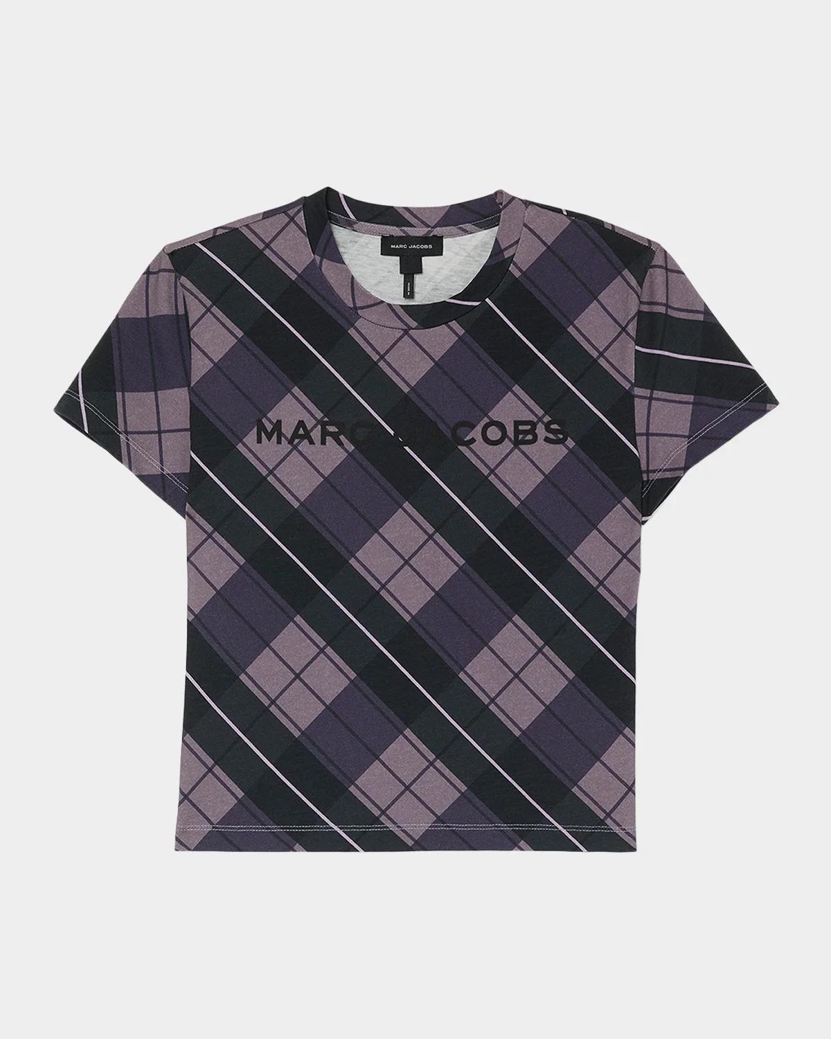 Marc Jacobs Logo Checked Cotton T-Shirt