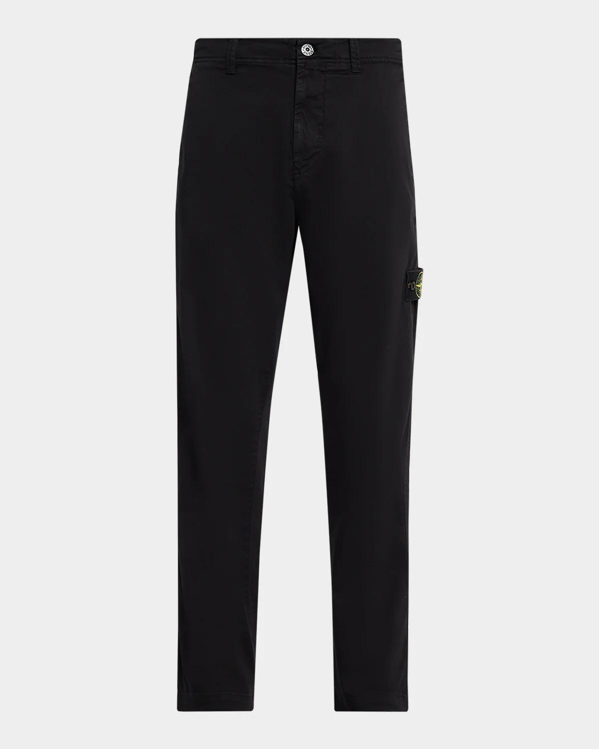 Stone Island Men's Cotton-Stretch Flat-Front Pants