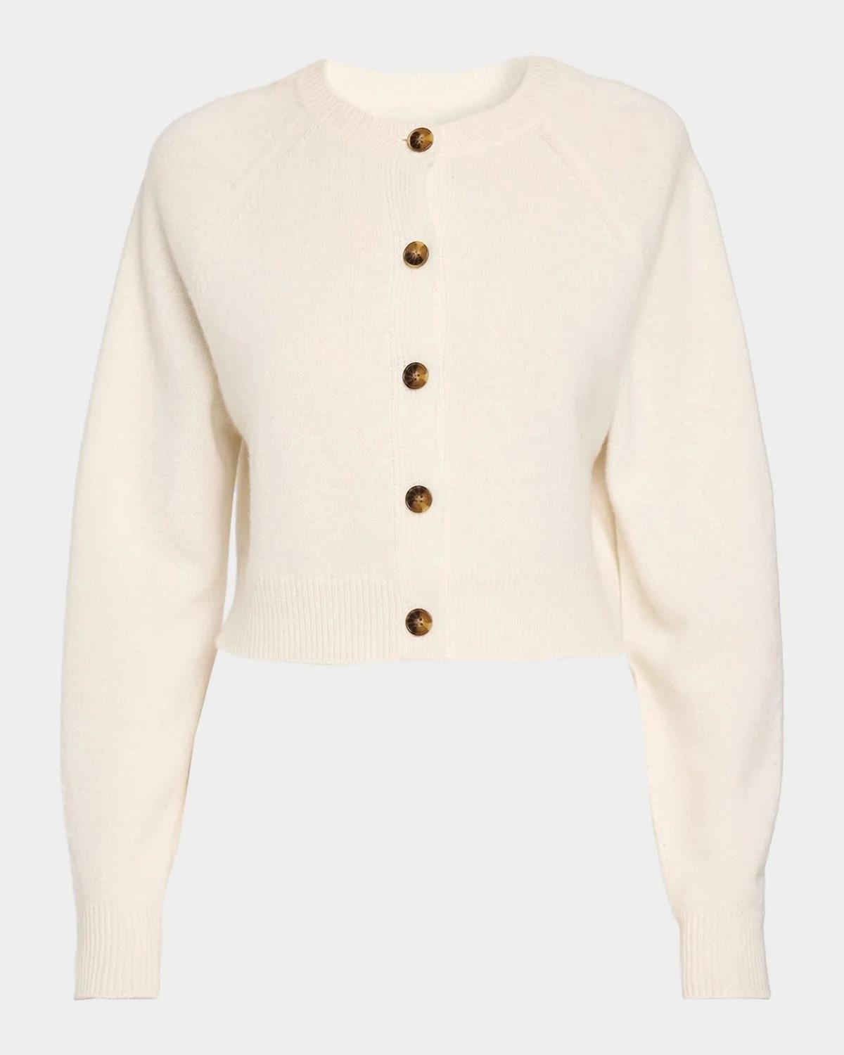 Loulou De Saison Heike Cashmere Crop Cardigan