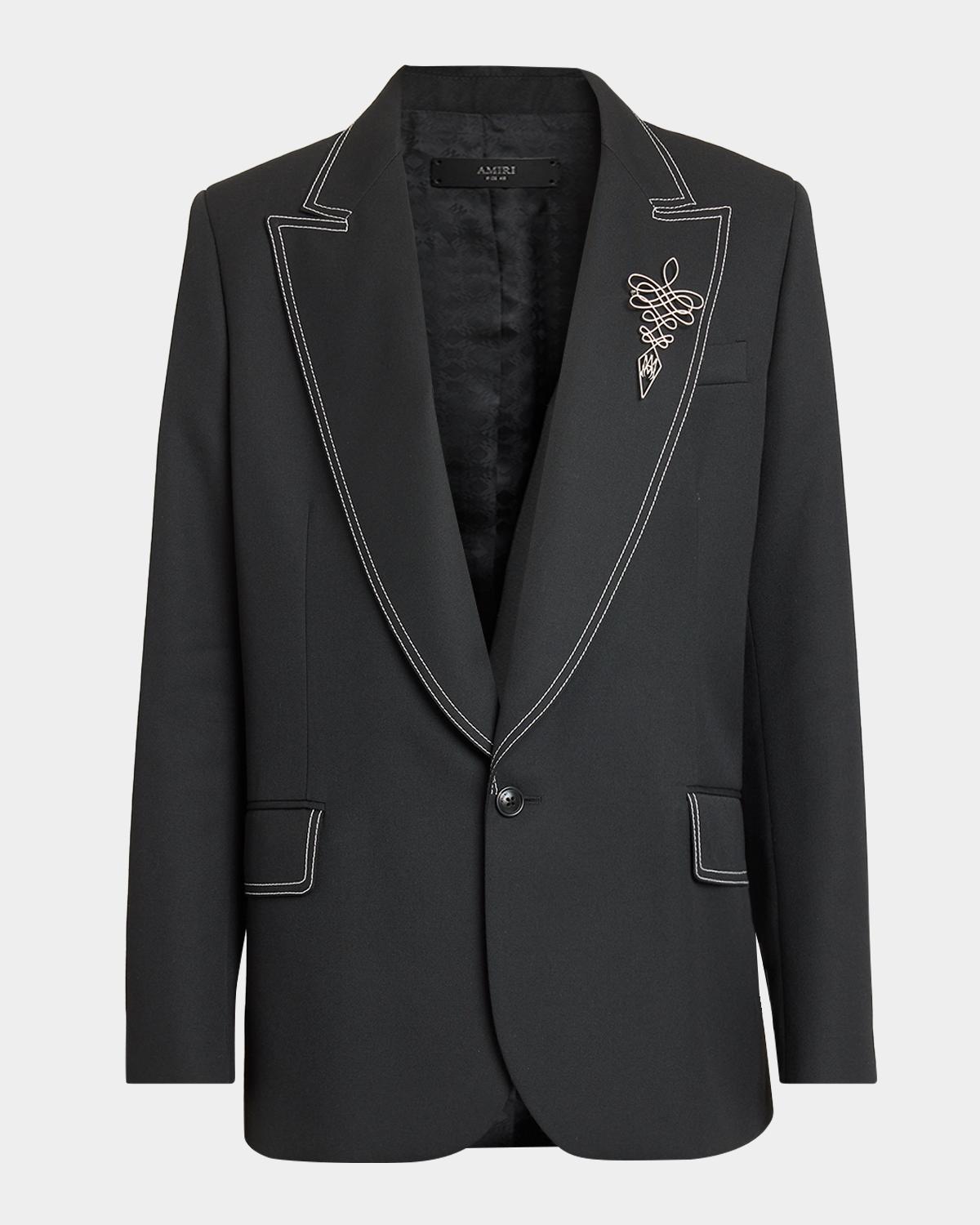 Amiri Men's Western Lasso-Pin Single-Breasted Blazer