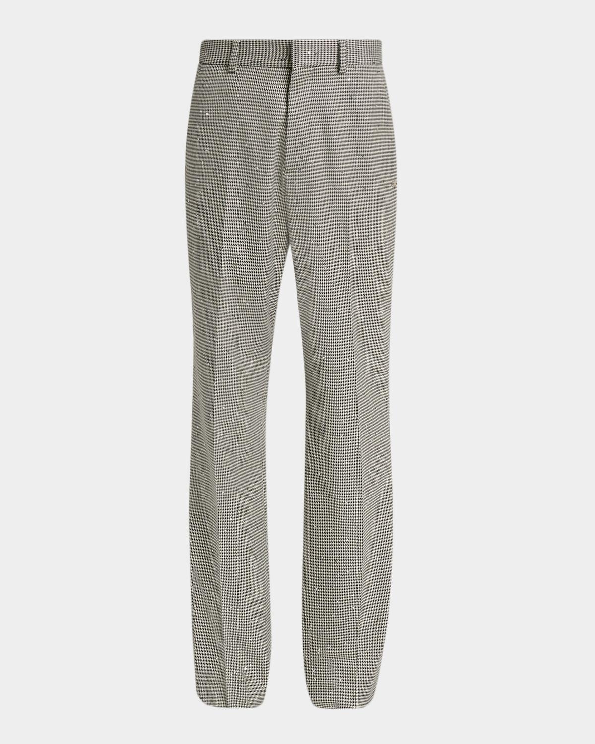 Amiri Men's MA Fit Houndstooth Sequin Trousers