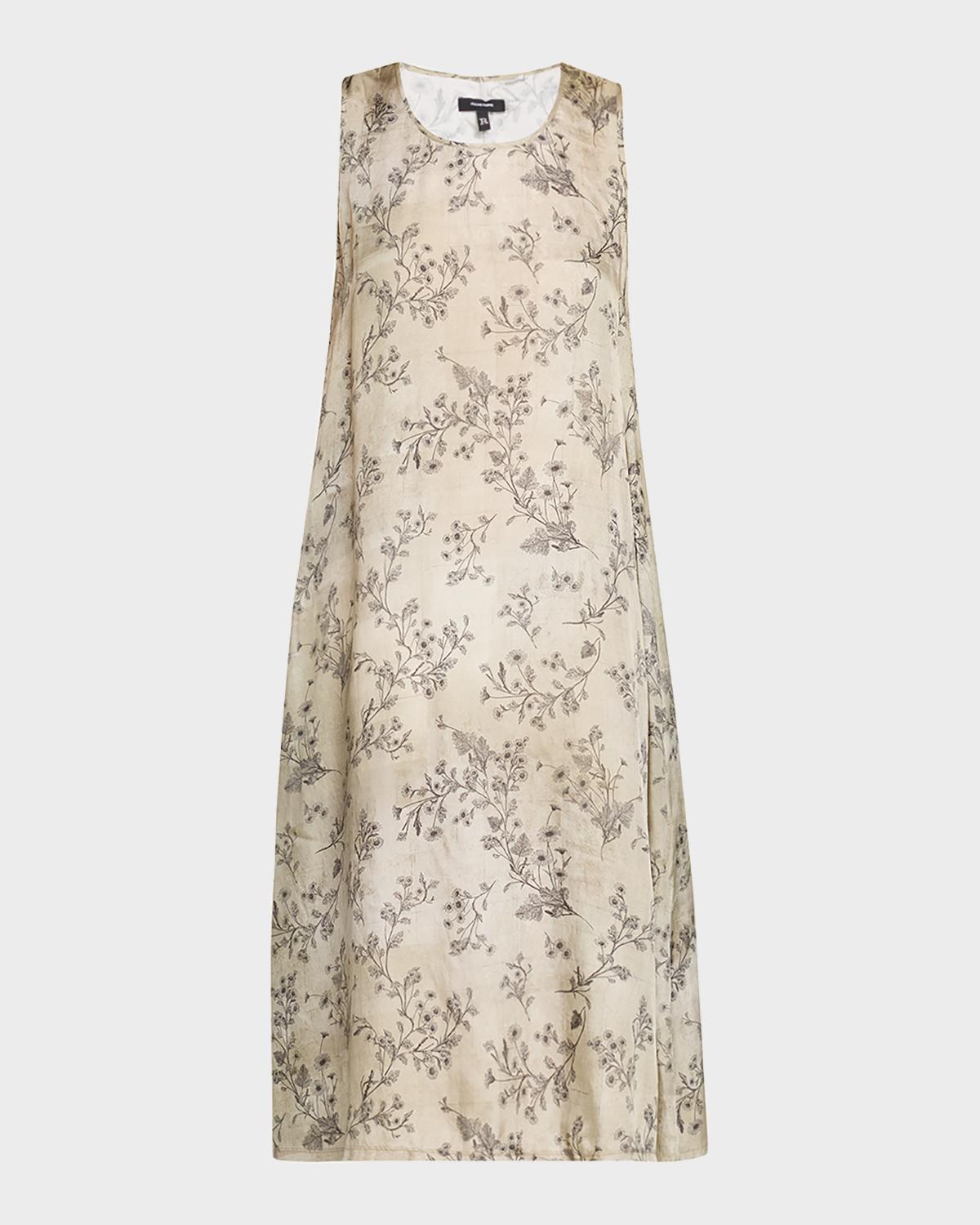 R13 Floral Sleeveless Midi Dress