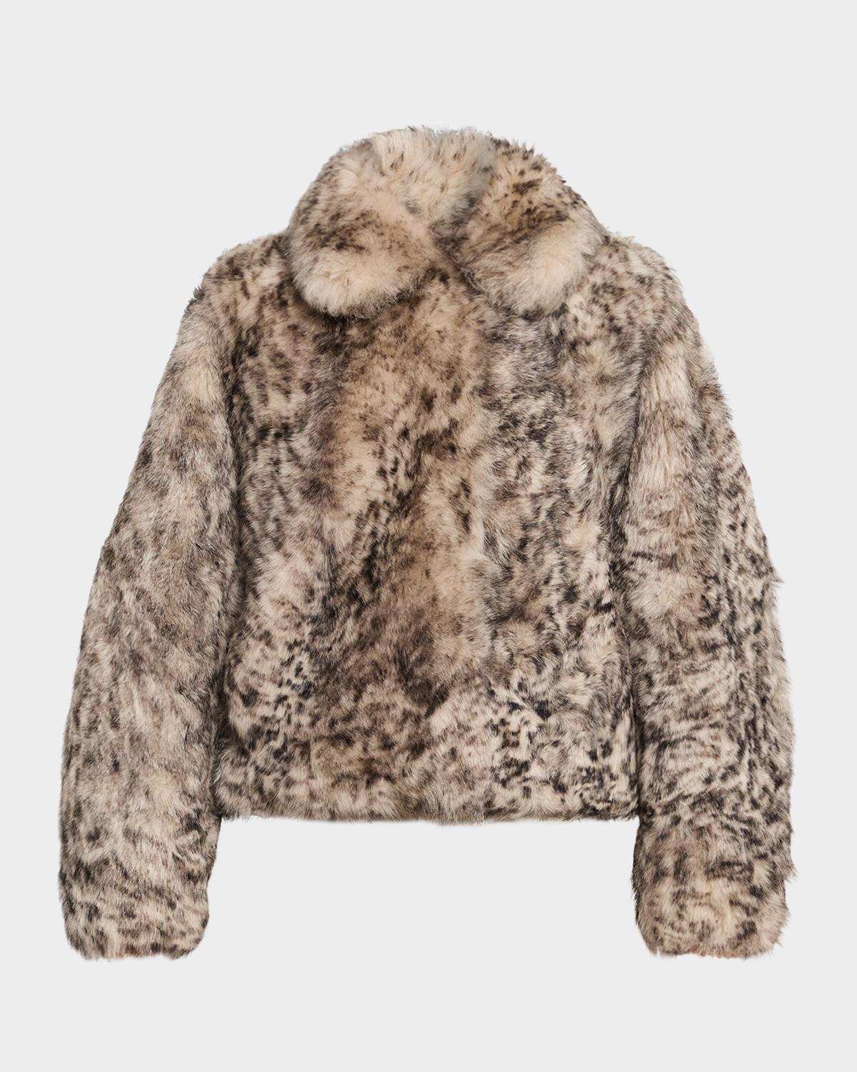 Brunello Cucinelli Spotted Lamb Shearling Short Jacket