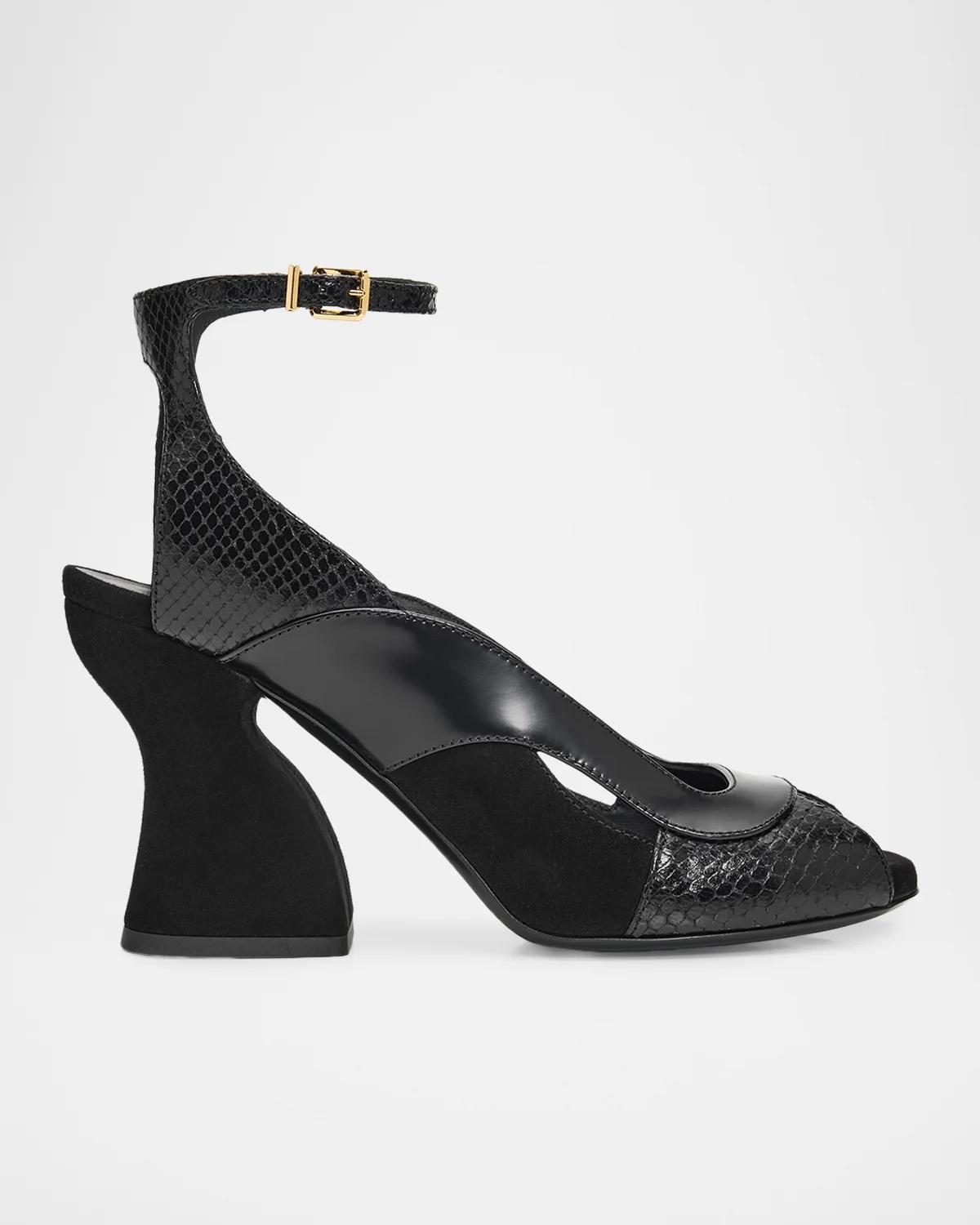 Zimmermann Marvi 75MM Leather Sandals