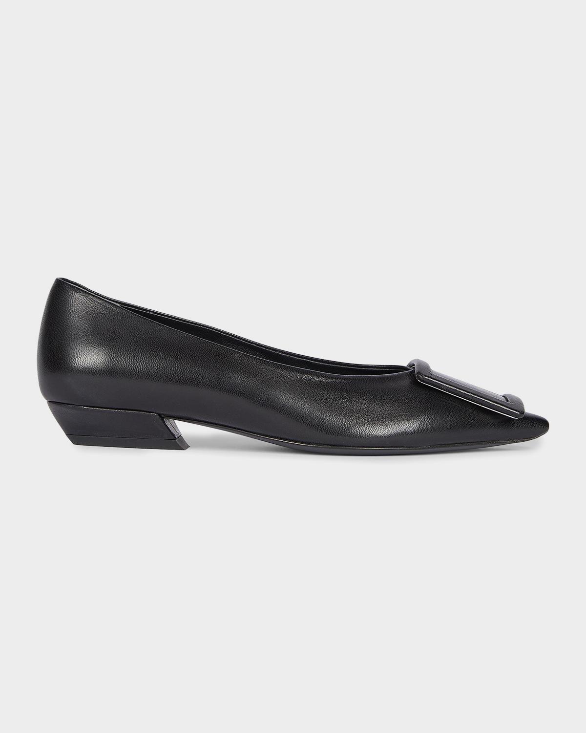Roger Vivier Leather Ballerina Flats